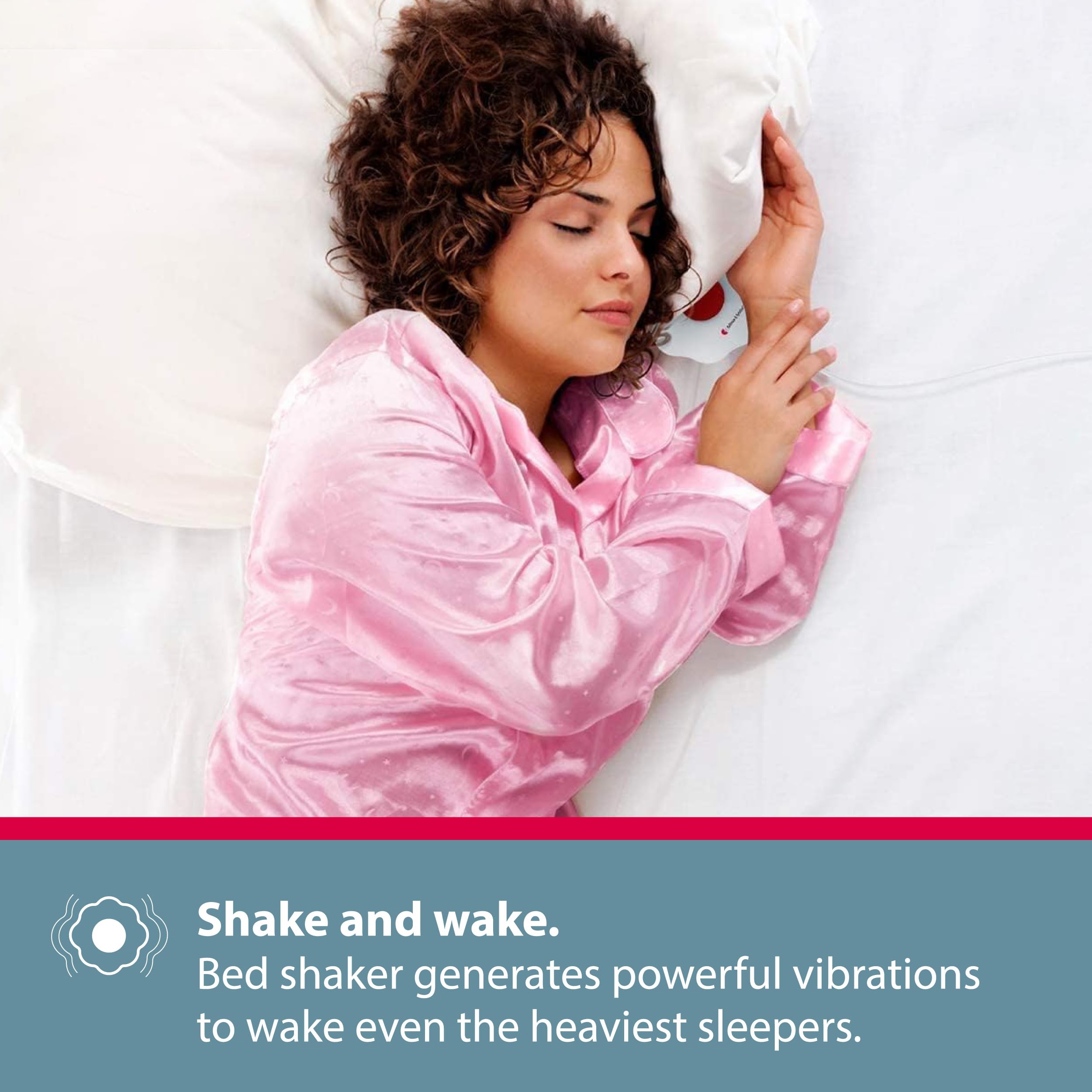 Bellman & Symfon Vibrating Alarm Clock Pro with Bed Shaker - Loud Alarm & Flashing LED Lights for Heavy Sleepers, Hard of Hearing & Deaf - Perfect for Home, Travel & Dorm Rooms