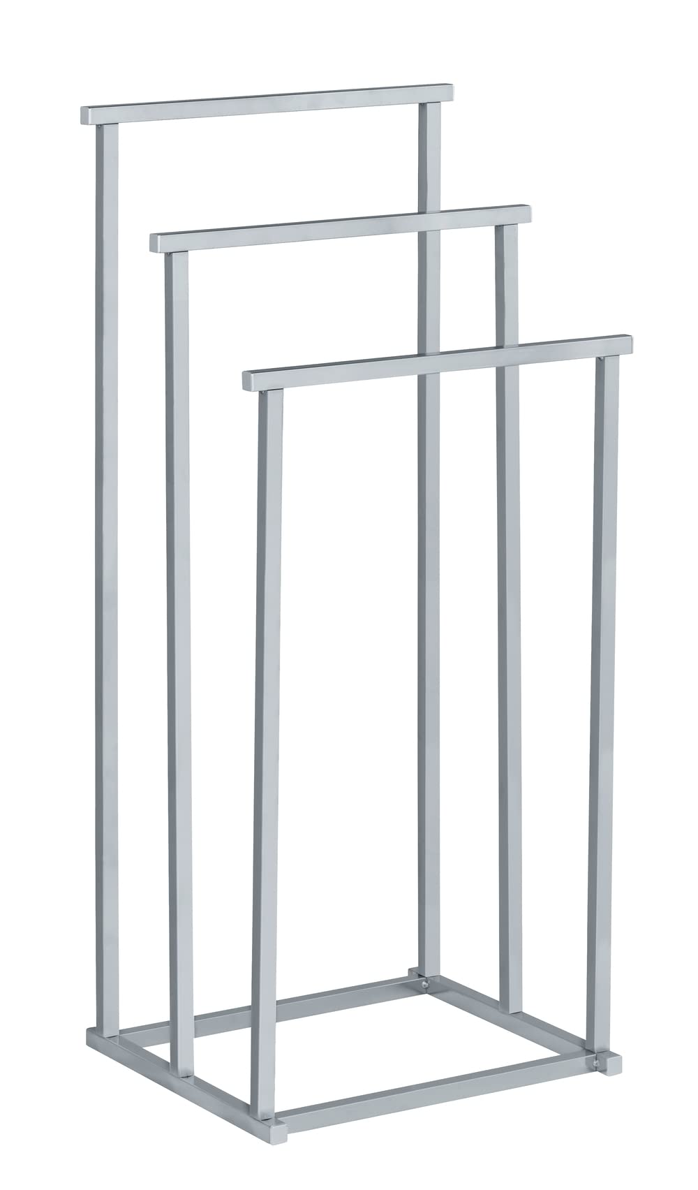 Wenko 17107100 Quadro Chrome Towel & Clothes Stand - 38 x 84.5 x 32.5 cm - Modern Bathroom & Bedroom Organizer for Towels, Robes & Clothes - Space-Saving Drying Rack for Home, Apartment & Laundry Room