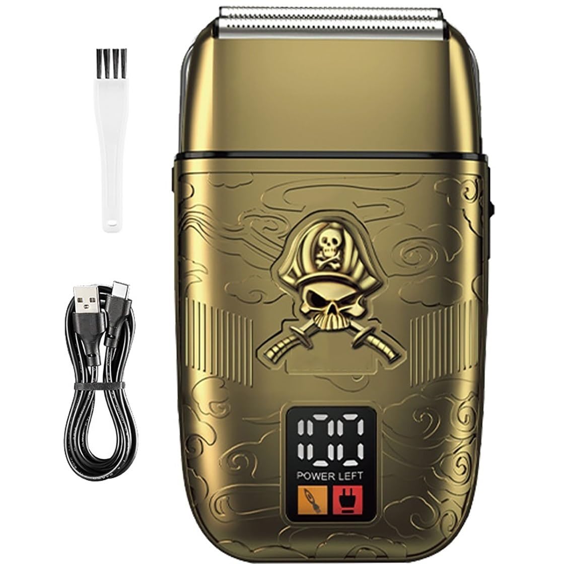 Professional Men's Electric Razor with LCD Display - USB Rechargeable Portable Shaver for Travel & Daily Grooming - Anti-Pinch Design for Smooth Shaving at Home or Office