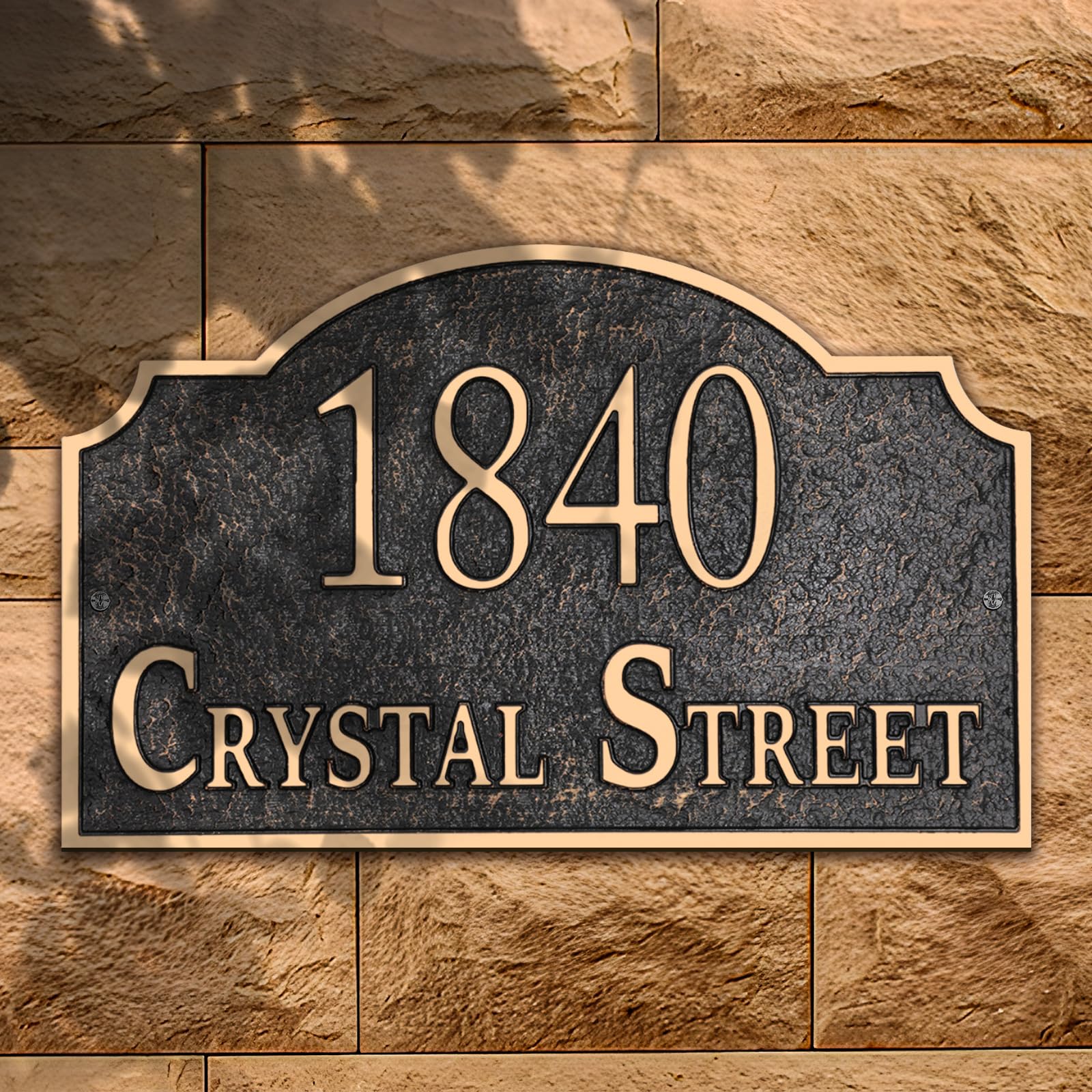 Personalized Metal Address Plaque - 10