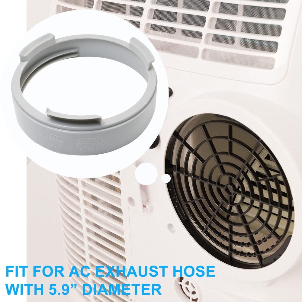 5.9 Inch Portable Air Conditioner Exhaust Hose Coupler Window Adapter - Universal A/C Connector for Round Air Conditioning Exhaust Ports | Perfect for Home, Office & RV Cooling