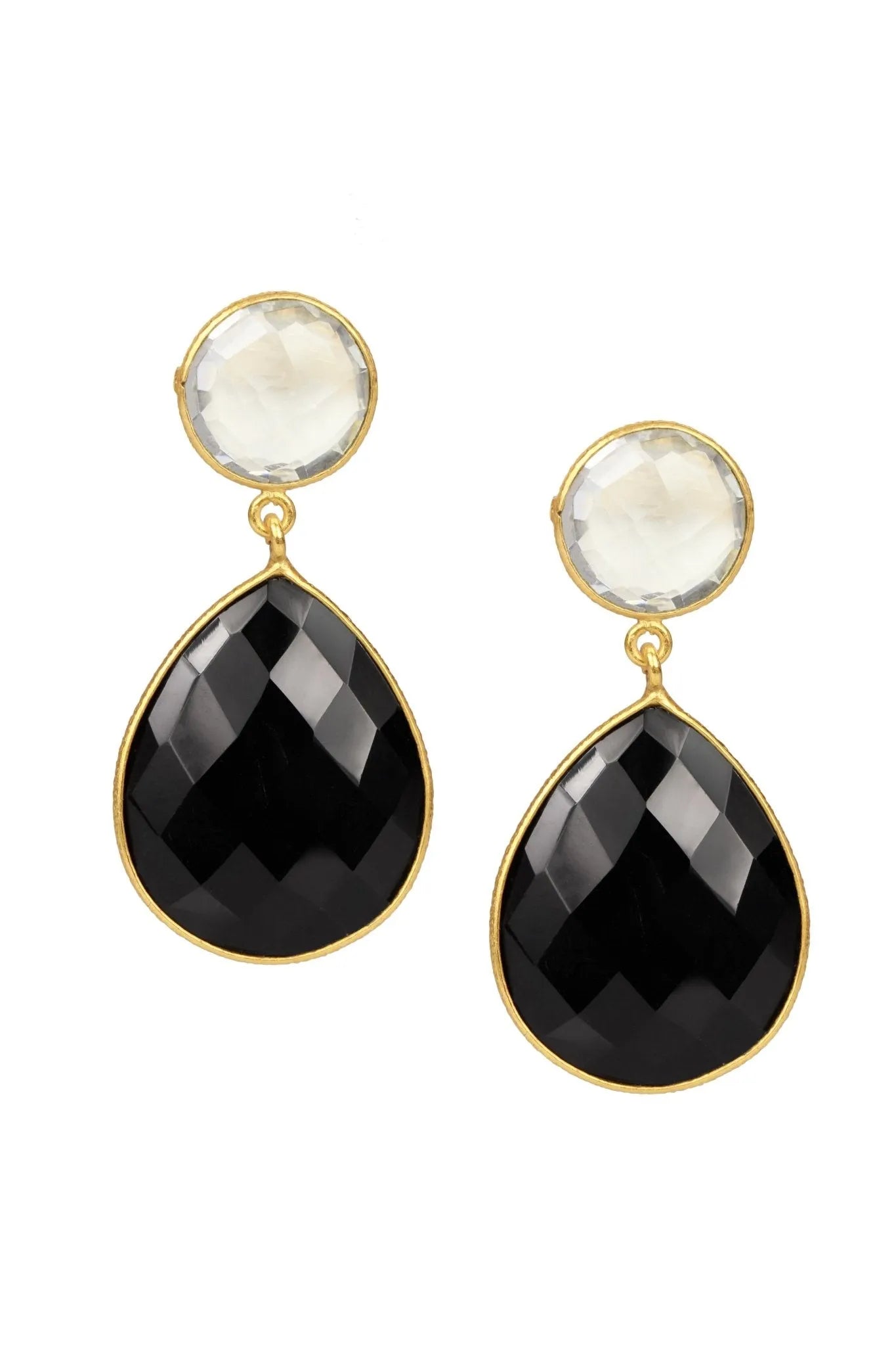 Elegant Two-Tone Double Drop Earrings for Women - Perfect for Parties, Weddings & Special Occasions