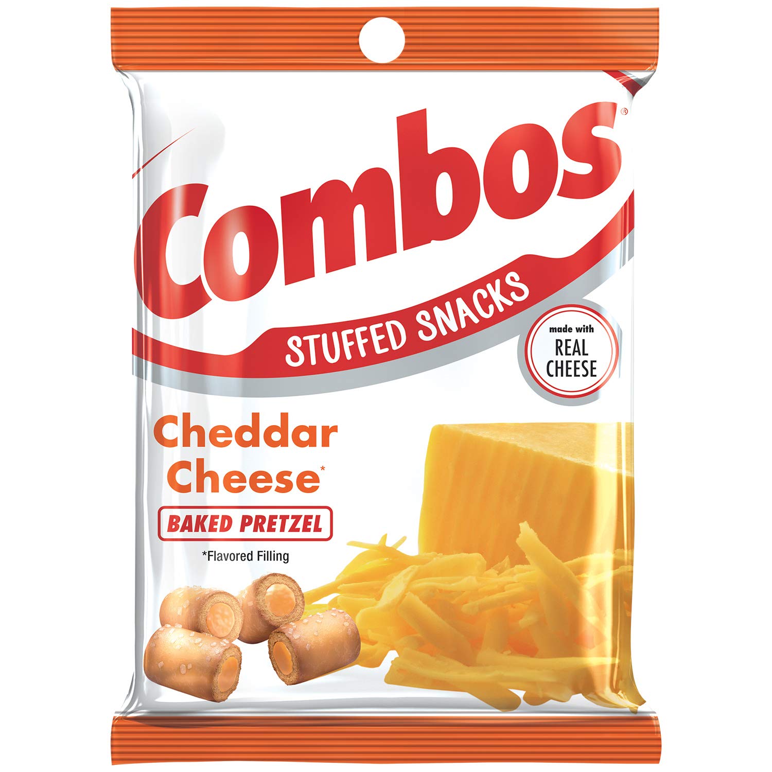 Crunchy Cheddar Cheese Pretzel Baked Snacks | 6.3-Ounce Resealable Bag | Perfect for School Lunches, Office Snacks & Road Trips