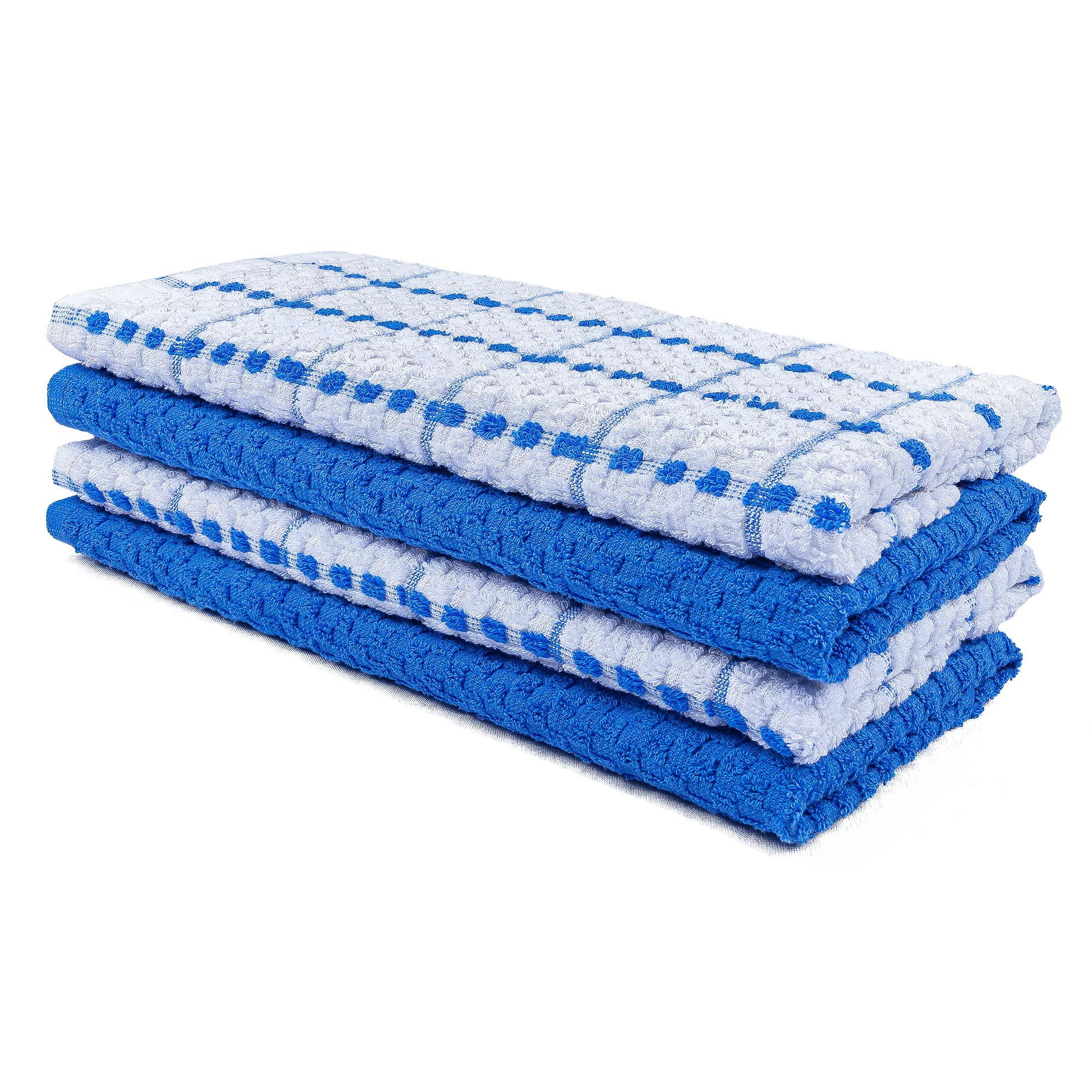 Premium 12-Pack Cotton Dish Towels Set - 15x25 Inch, Ultra Soft & Absorbent - Multipurpose Kitchen Towels for Cleaning, Drying, Tea Towels & Household Use (Blue) - Ideal for Kitchen, Bathroom & Daily Cleaning Tasks