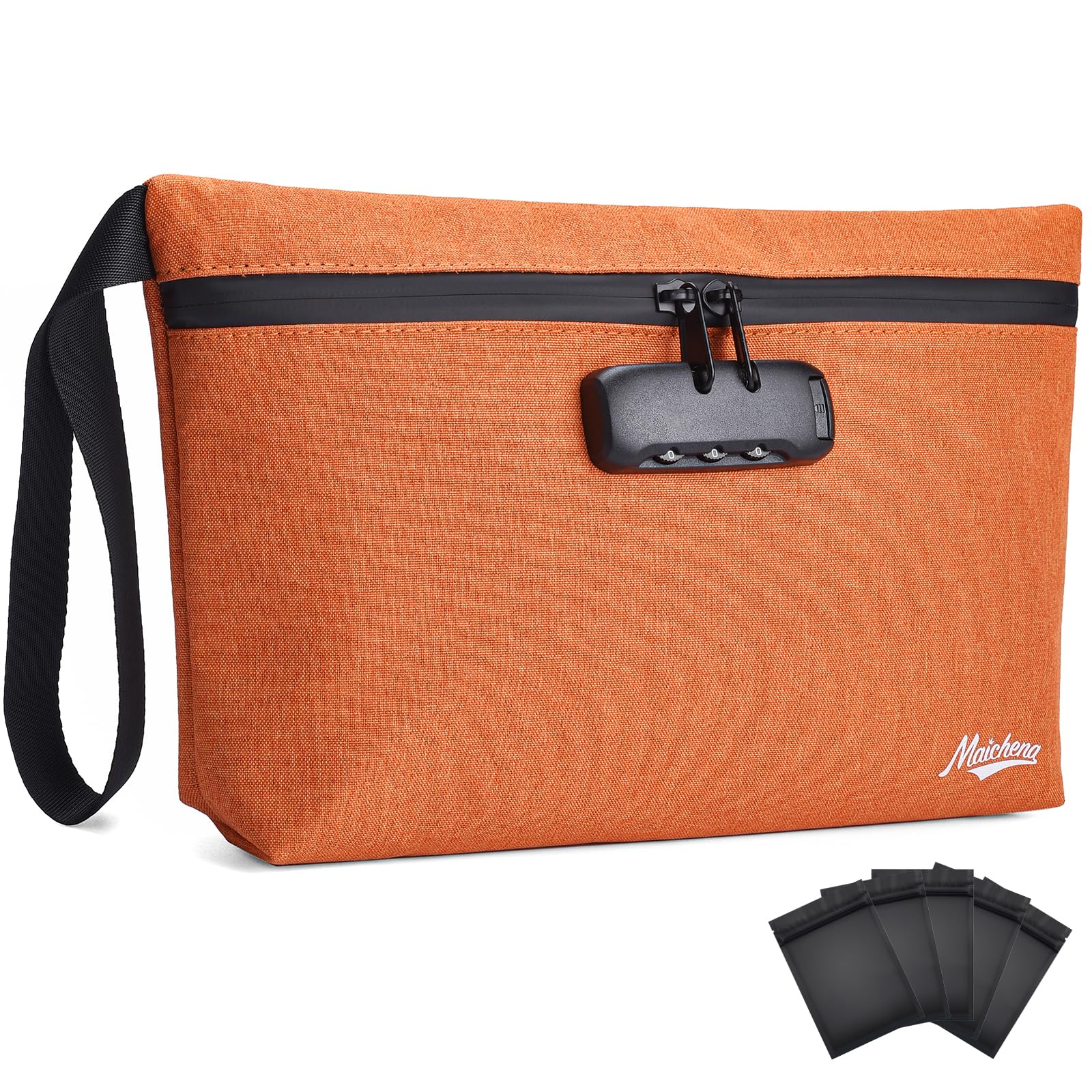 12.6x7.5 Inch Secure Storage Bag with Combination Lock - Large Travel Organizer for Medicine, Cosmetics & Documents - Perfect Christmas Gift for Travelers & Home Organization