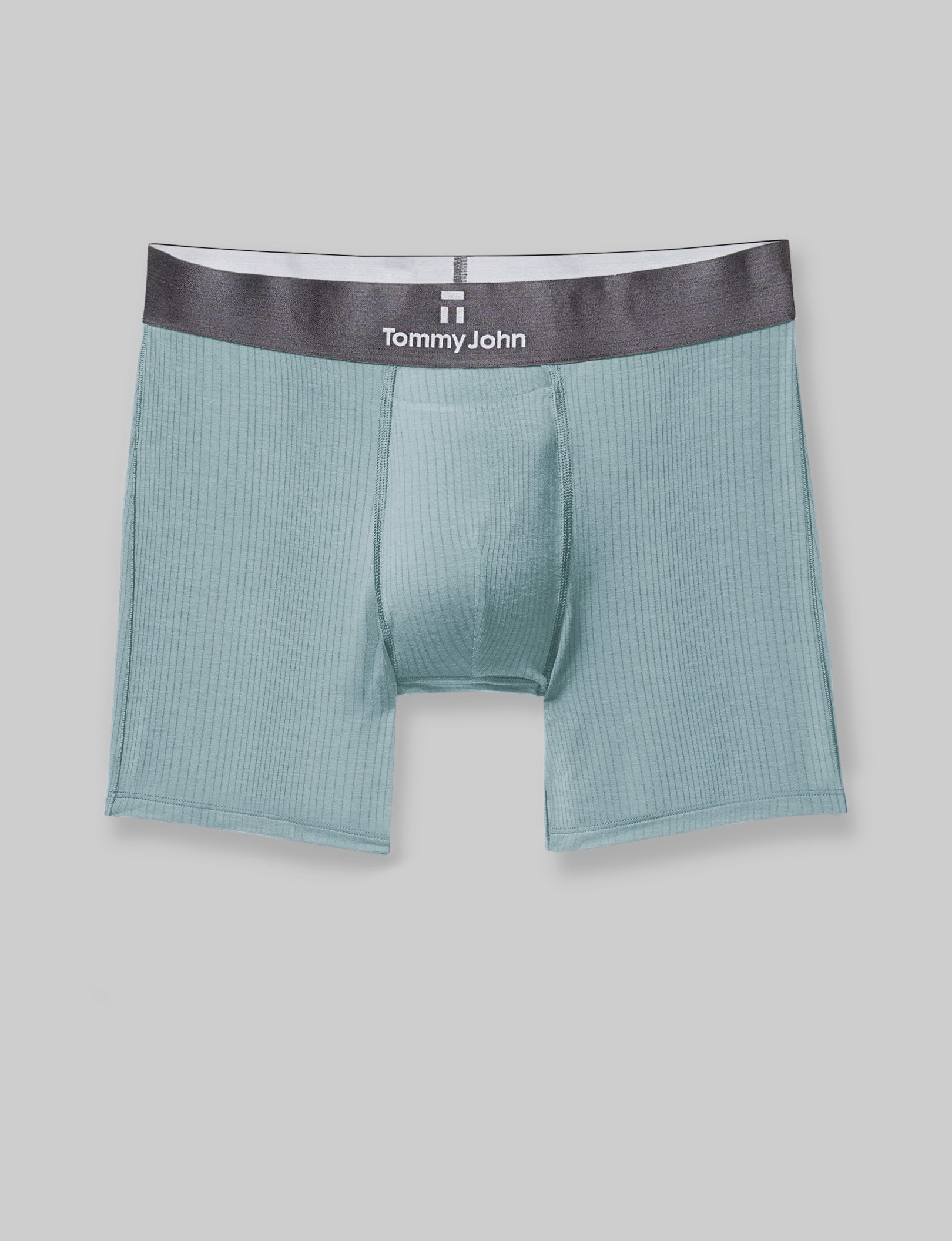 Premium Second Skin Luxe Rib Mid-Length Boxer Briefs - 6 Pack | Ultra-Soft Breathable Underwear for Men | Perfect for Workout, Lounge & Everyday Comfort