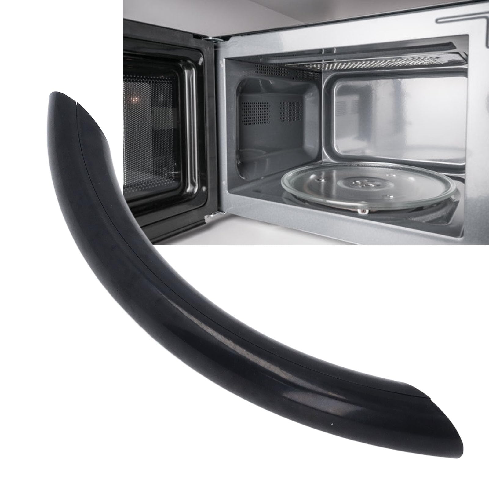 Easy Install Anti-Slip Microwave Door Handle Replacement for 8169738 Oven - Durable Upgrade for GE, Whirlpool & More (Perfect for Kitchen Safety & Convenience)