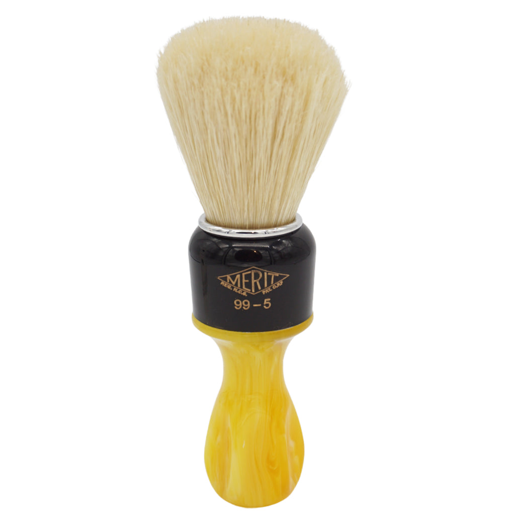 Premium Semogue SOC Boar Shaving Brush 24mm - Heritage Collection Black & Yellow Merit 99 5 - Perfect for Wet Shaving & Grooming Kits
