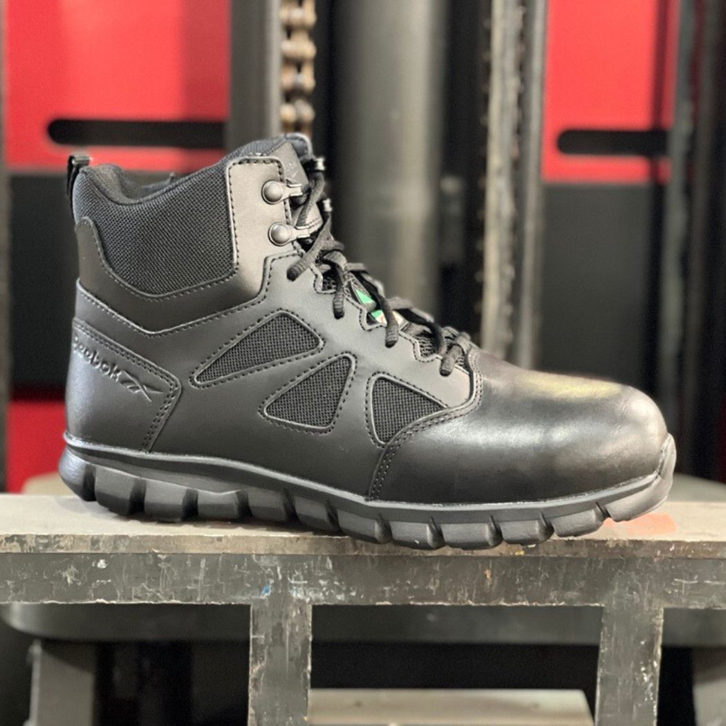 Reebok Sublite Cushion Tactical Boots for Men & Women - Composite Toe Safety Shoes IB6800 | Lightweight Work Boots for Construction, Hiking & Outdoor Activities