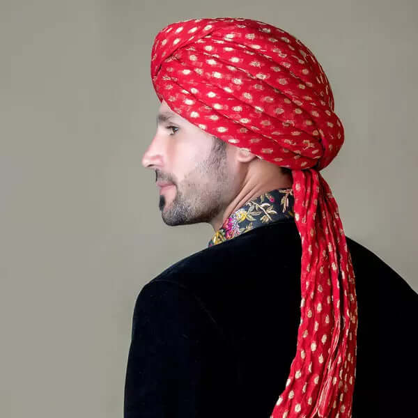 Elegant Classic Silk Turban - Hand-Tied Luxury Headwrap for Women | Perfect for Weddings, Parties & Everyday Style | AI KLH 00033
