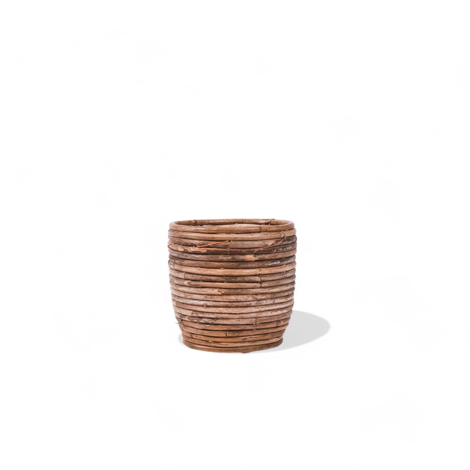 Aroon Woven Rattan Storage Basket with Lining - Perfect for Home Organization, Laundry, and Decorative Storage