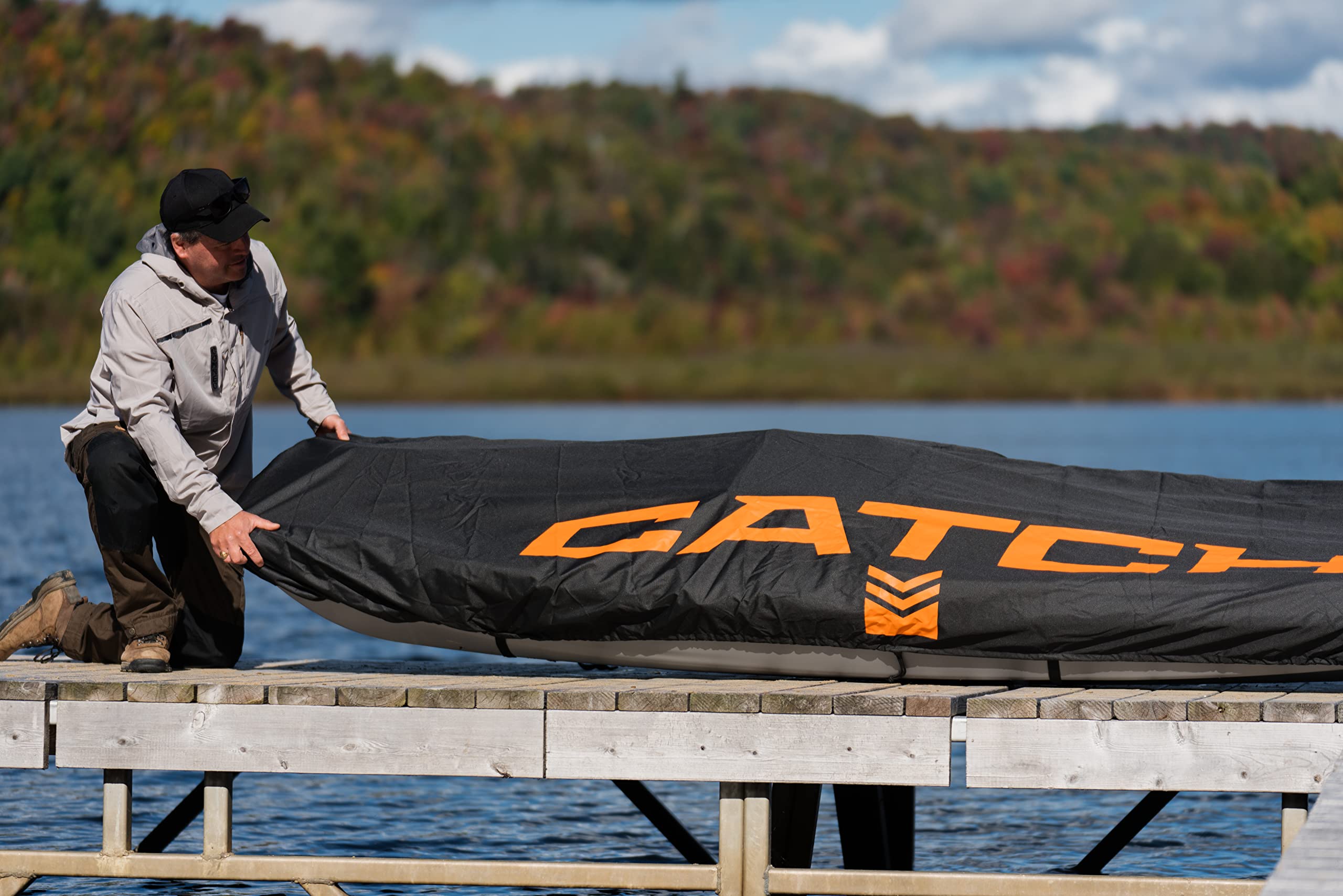 Pelican Catch Kayak Cover - Heavy Duty Waterproof & UV Resistant Storage Dust Cover for Kayaks - Fits 2 Sizes - Grey - Perfect for Outdoor Storage, Travel & Boat Protection