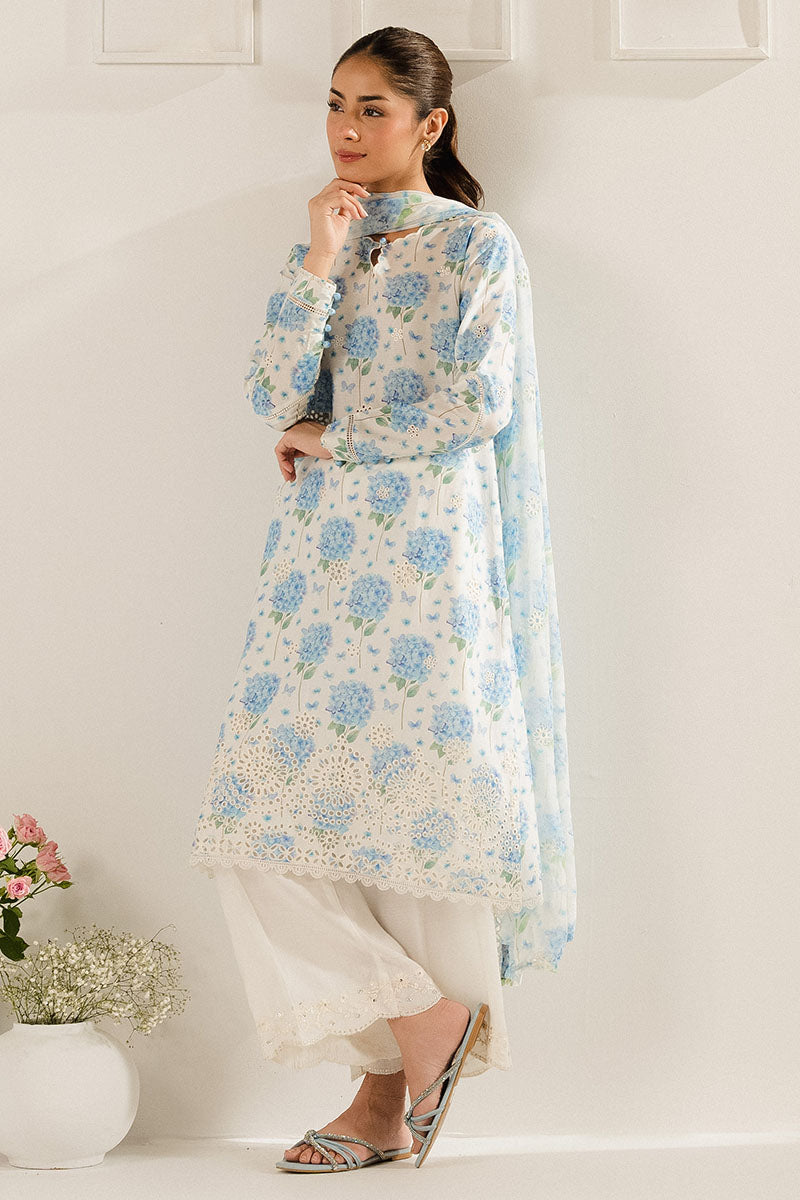 AQUATIC MAZE 2PC SET (TOP & SCARF) - Elegant Indian Ethnic Wear for Festivals, Weddings & Special Occasions