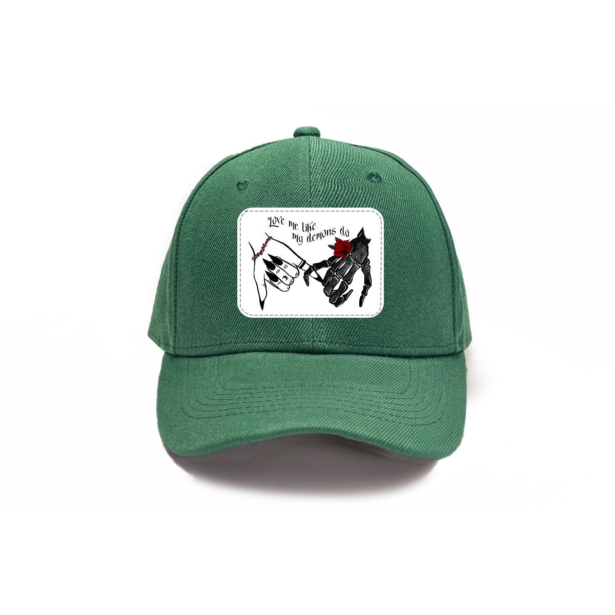Love Me Like My Demons Do Baseball Cap - Gothic Punk Unisex Adjustable Dad Hat for Men & Women - Perfect for Concerts, Festivals, and Everyday Streetwear