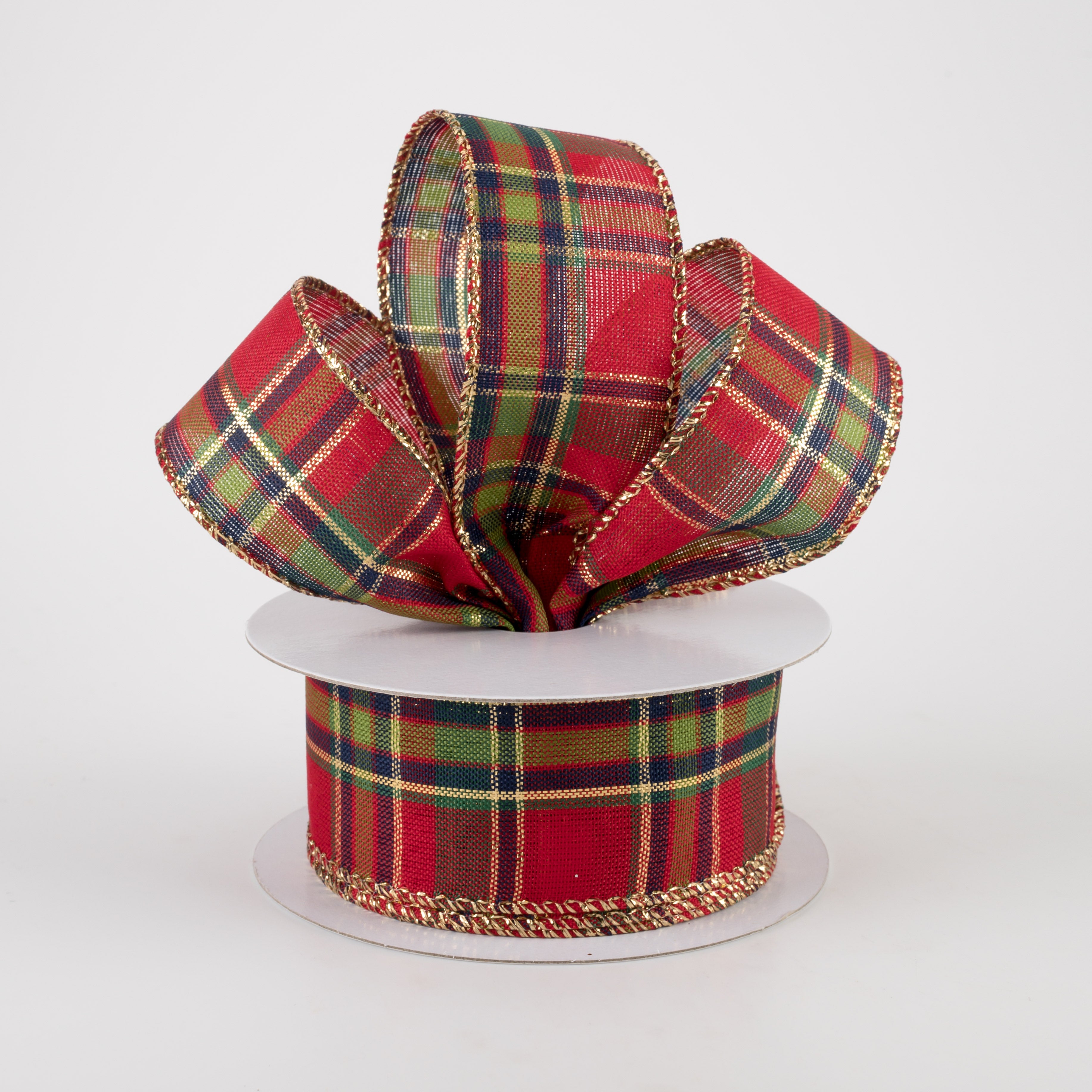 1.5 Inch Modern Tartan Plaid Ribbon - 10 Yards for Gift Wrapping, DIY Crafts, and Holiday Decorations