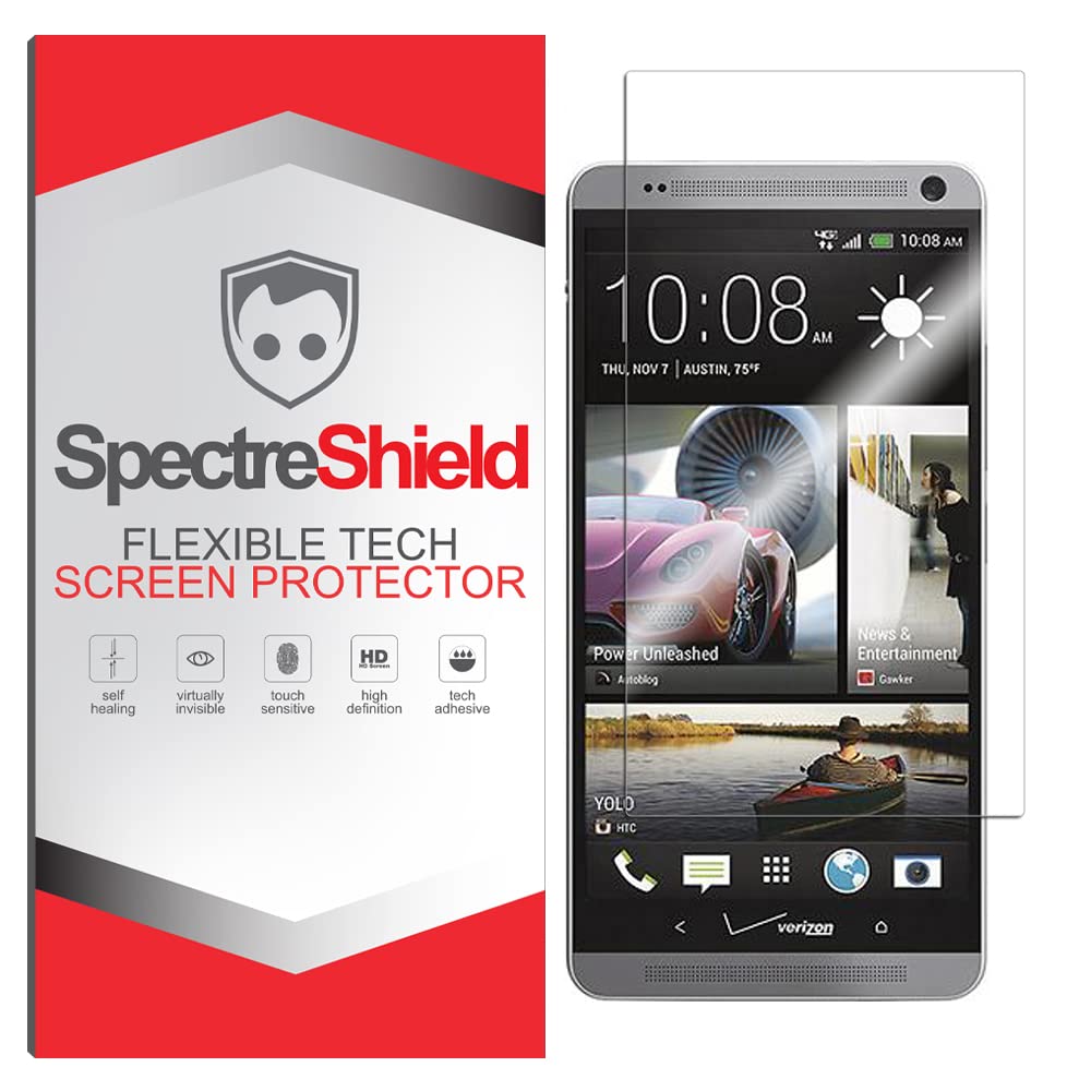 Premium Spectre Shield Screen Protector for HTC One Max - Case Friendly, Flexible TPU Film with Full Coverage - Perfect for Everyday Use, Travel & Outdoor Activities