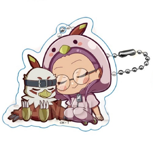 Digimon Adventure Gyao Colle Trading Acrylic Keychain - 1.5 Inch Collectible Anime Key Ring for Backpacks, Bags & Gift Giving | Official Bandai Merchandise