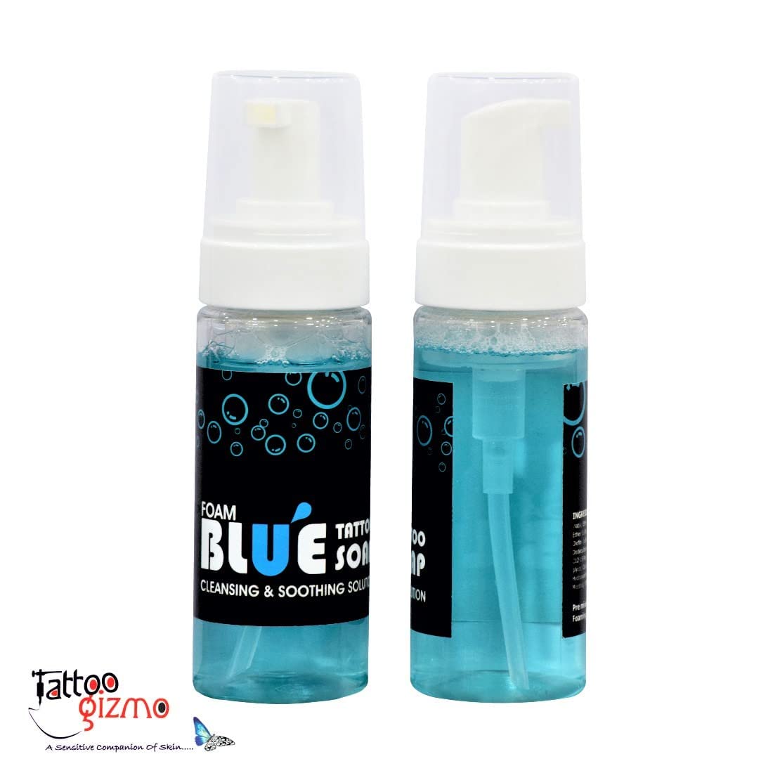 Tattoo Healing & Cleaning Foaming Blue Soap (50ml) - Gentle Aftercare for New Tattoos, Piercings & Skin Irritations | Antibacterial & Moisturizing Formula