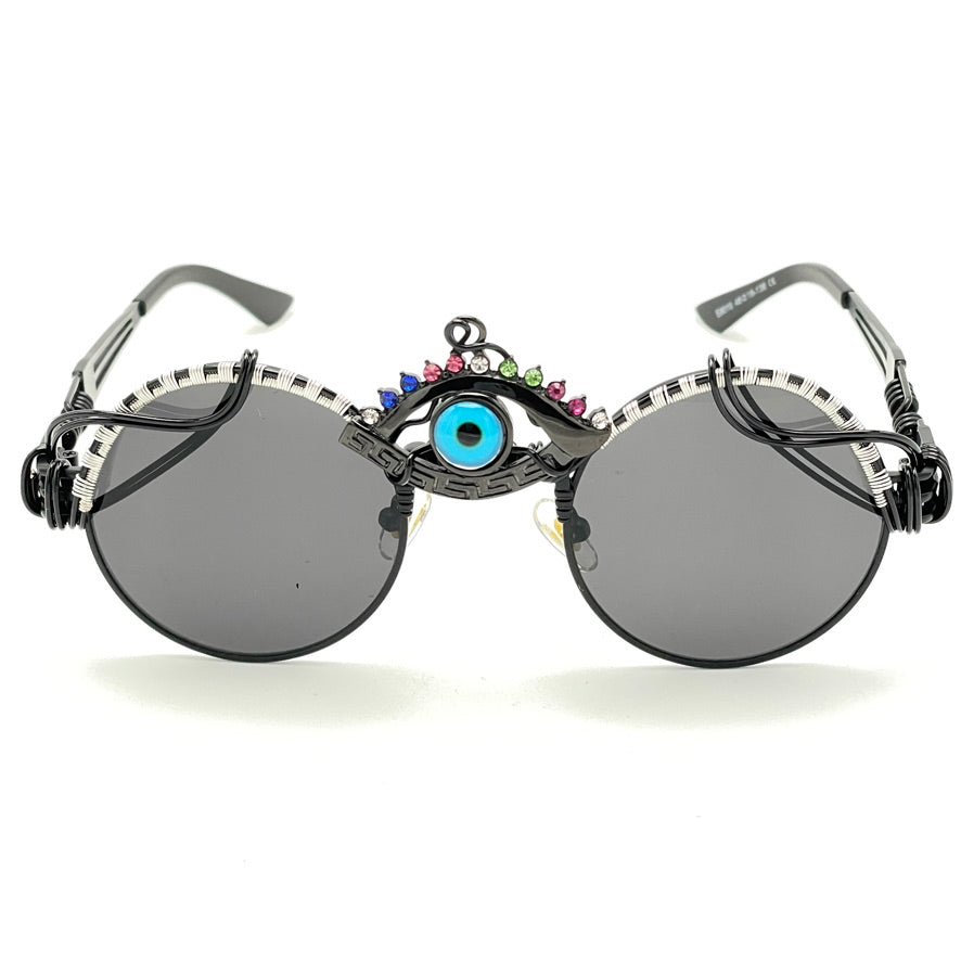 New BLACK & SILVER 3rd Eye Chakra Necklace - Spiritual Healing Jewelry for Meditation & Yoga Accessories