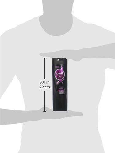 Sunsilk Stunning Black Shine Shampoo 340ml with Amla Oil & Pearl Protein - Hydrating & Volumizing for Shiny, Healthy Hair - Perfect for Dry, Damaged Hair Care & Daily Use