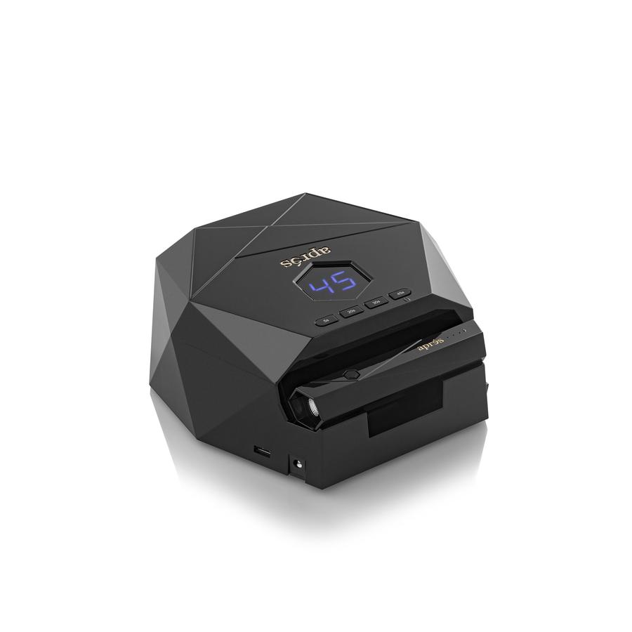 Apres Alpha 2-in-1 LED Nail Lamp for Gel Polish - Professional UV/LED Nail Dryer with 48W Fast Curing, Black - Perfect for Home & Salon Manicures, Nail Art, and Gel Extensions