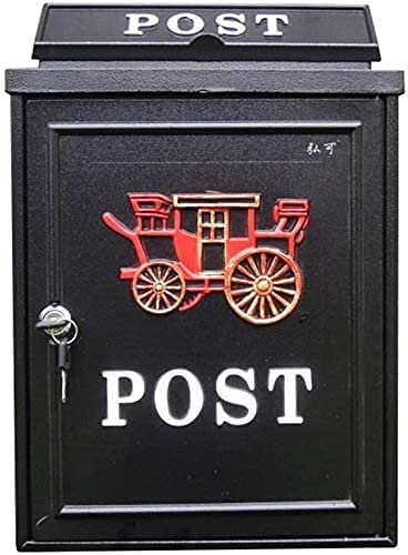 Creative European Style Letterbox Post Box - Outdoor Wall Mounted Mailbox with Lock - Secure Parcel Drop Box for Newspapers & Packages - Perfect for Villas, Homes & Apartments