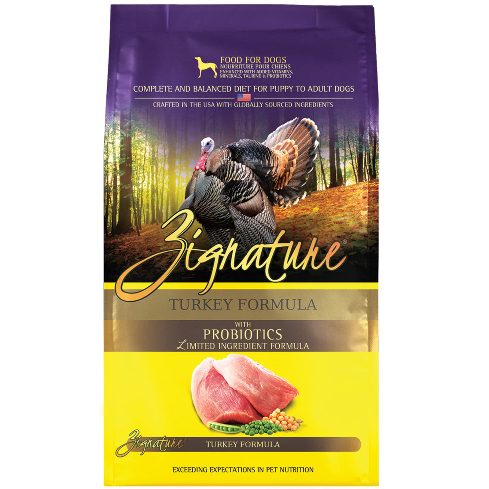 Zignature Turkey Limited Ingredient Formula Dry Dog Food 25lb - Grain-Free, Hypoallergenic Kibble for Dogs with Sensitive Stomachs | Perfect for Adult Dogs & All Breeds | Great for Daily Meals & Digestive Health