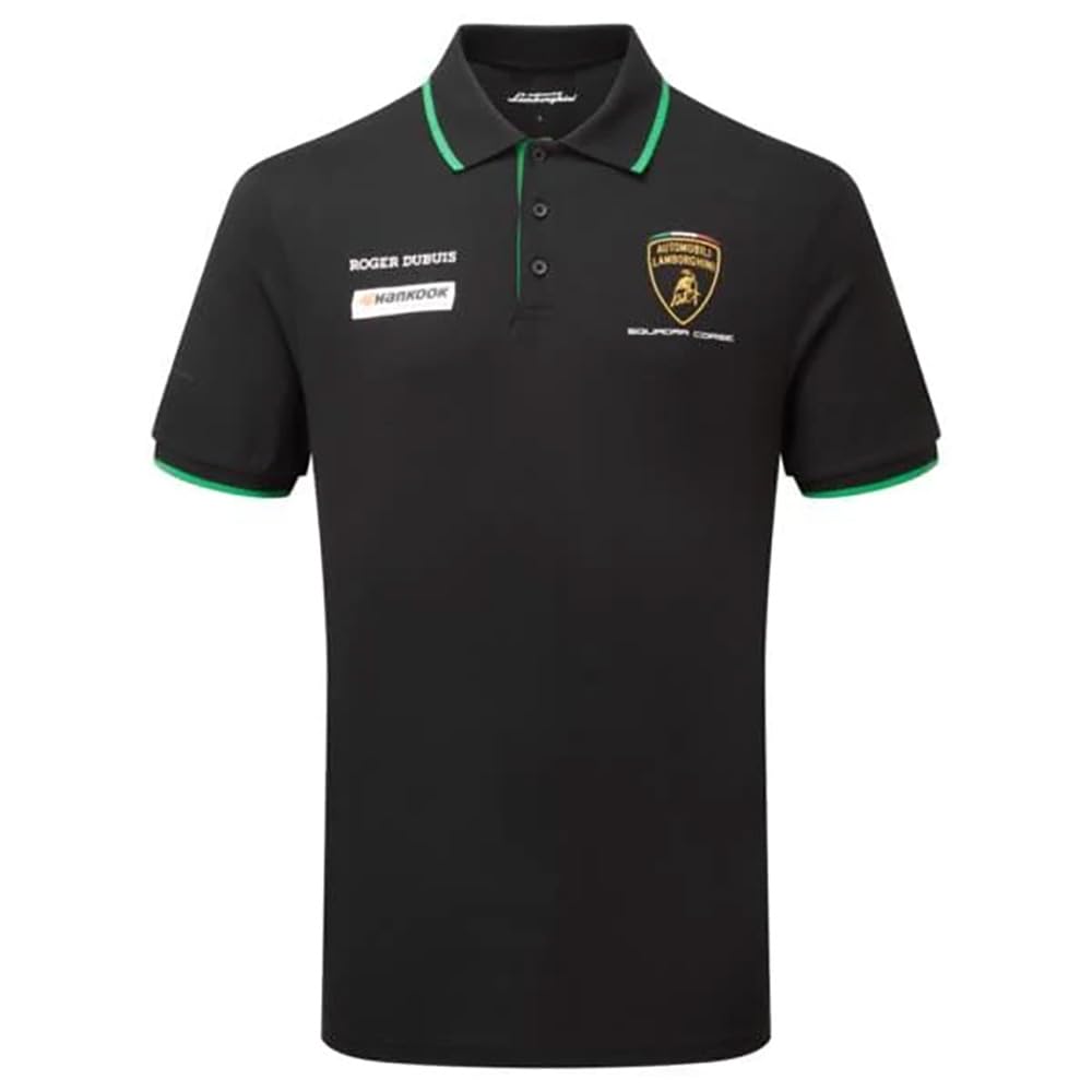Lamborghini Squadra Corse Men's Performance Polo Shirt - Official Motorsport Team Apparel for Racing Enthusiasts | Perfect for Track Days, Car Shows & Casual Wear
