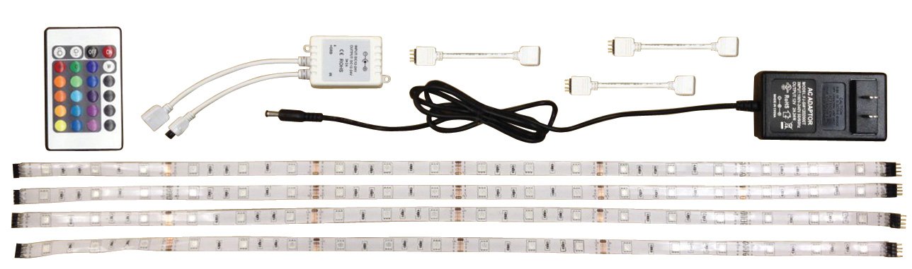 Diamond Group 52632 Multi-Color Under Cabinet LED Strip Light Kit - Brighten Your Kitchen, Bar, or Workspace with Energy-Efficient Lighting