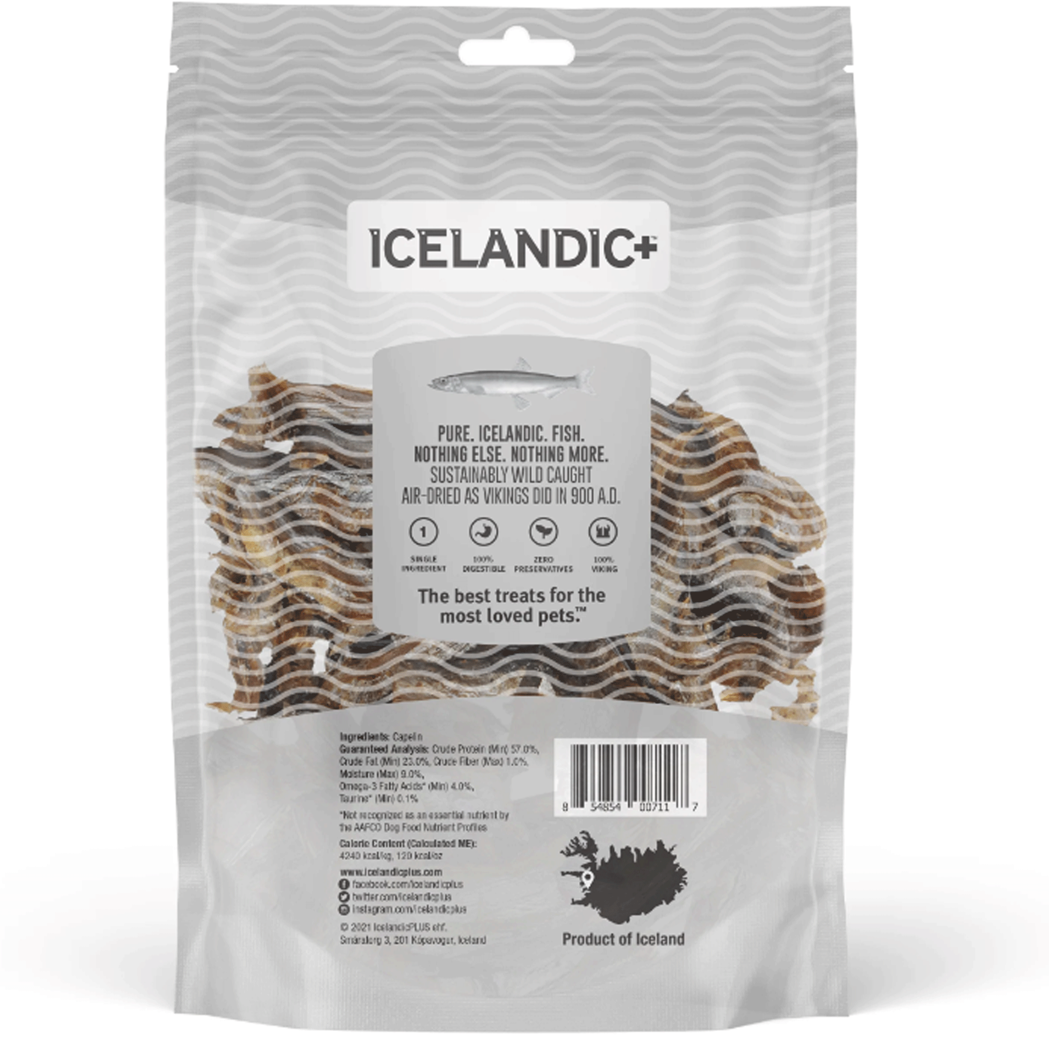 Premium Icelandic Capelin Whole Fish & Pieces - Natural, High-Protein Dog Treats for Training & Dental Health - Perfect for Small & Medium Breeds