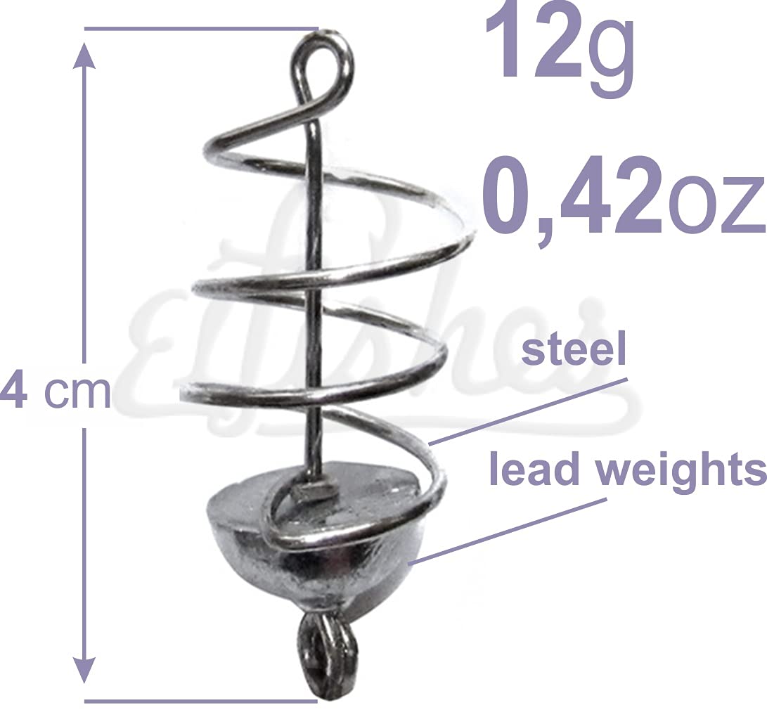 6pcs Carp Steel Spring Bait Fishing Feeder 5g 12g 25g - Durable Fishing Rig Hooks #4 #6 - Coarse Fishing Terminal Tackle for Carp, Catfish & Bottom Fishing - Perfect for Lake, River & Pond Fishing
