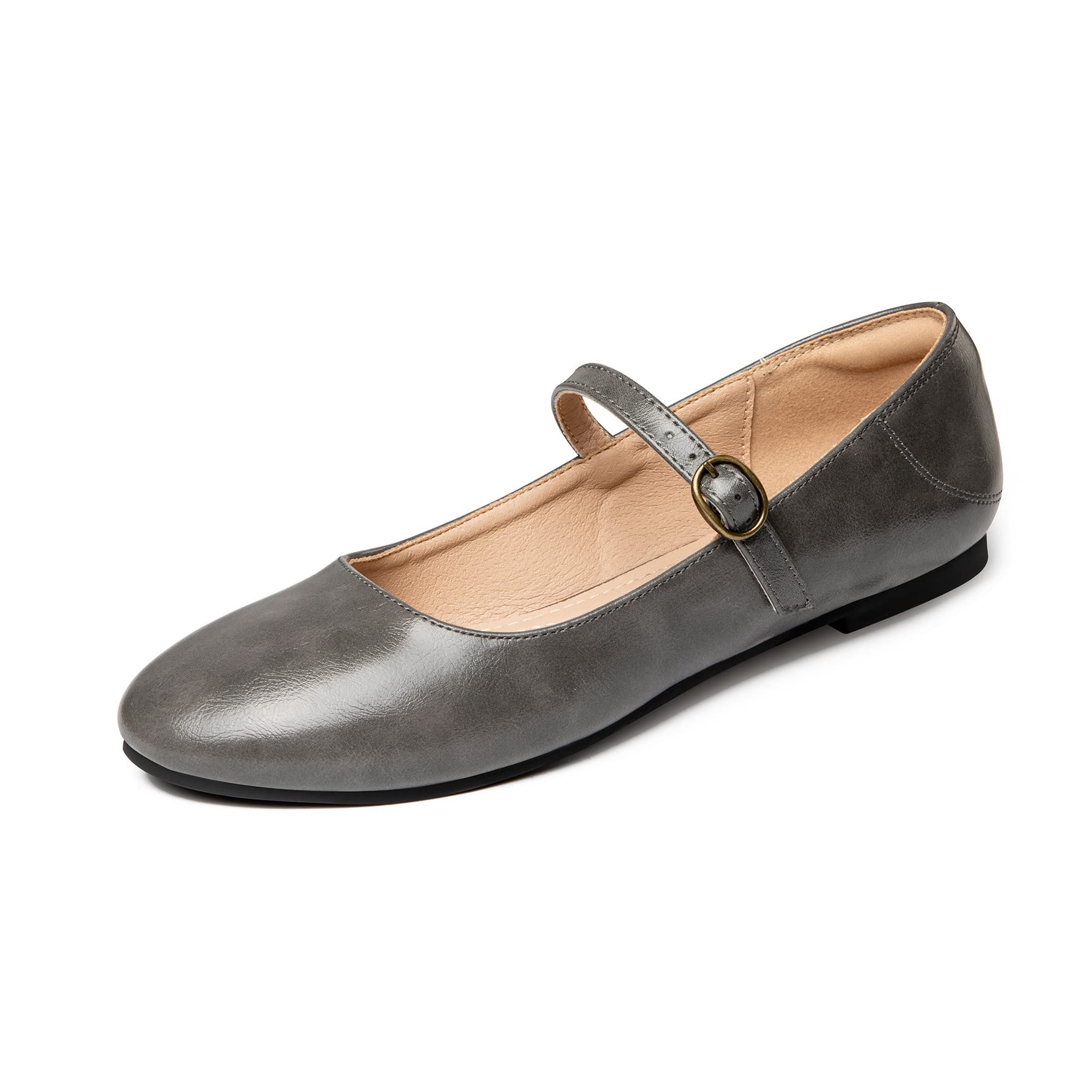 Rekayla Women's Mary Jane Flats - Comfortable Slip-On Ballet Shoes with Round Toe for Work, Office & Dressy Occasions