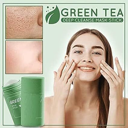 Original Green Tea Stick Mask for Acne-Prone Skin - Anti-Acne Deep Cleansing Solid Face Mask (40g) - Perfect for Travel & On-the-Go Skincare Routine