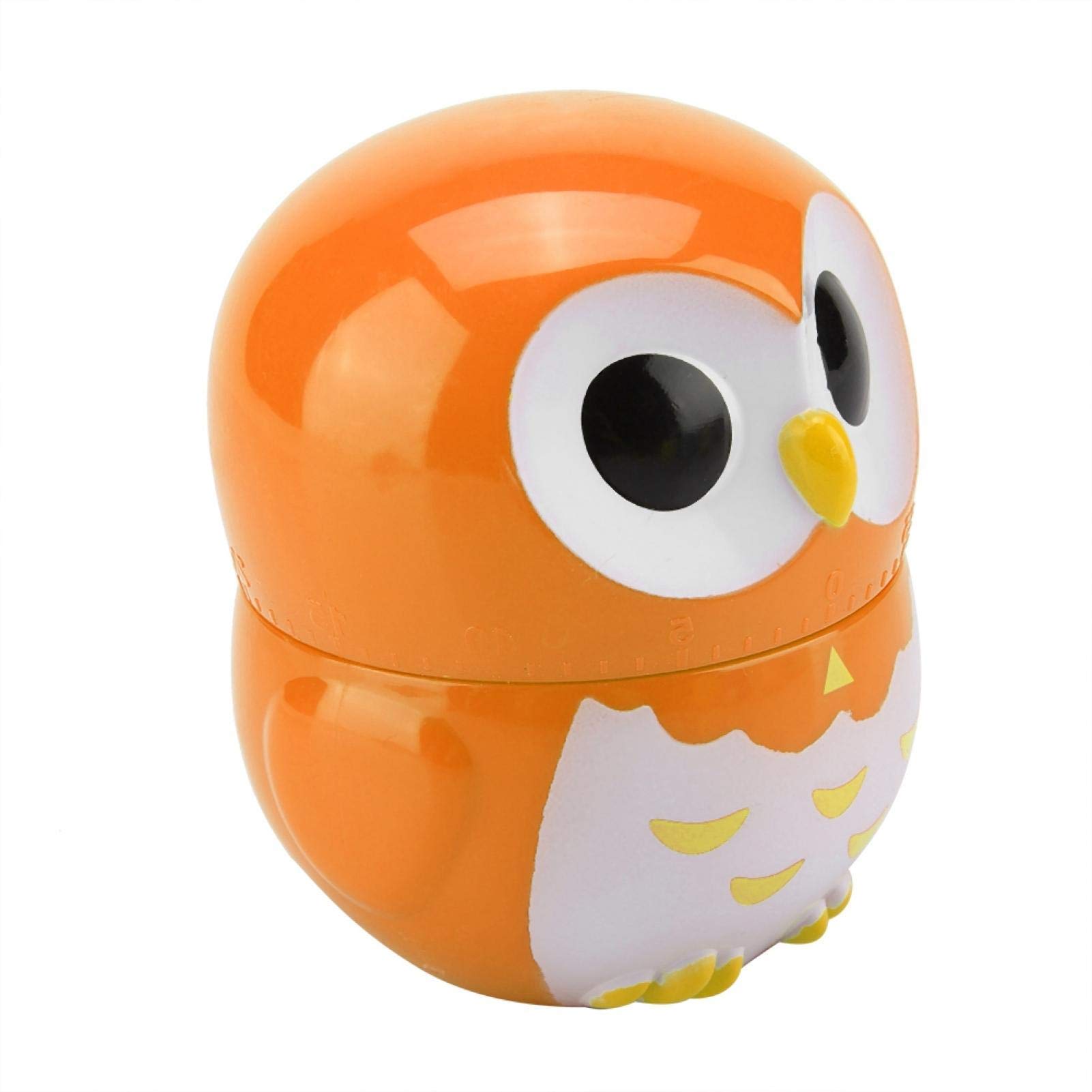 Mechanical Kitchen Timer - Owl Shape with Loud Alarm for Cooking, Baking & Home Use (Orange) | Perfect for Ovens, Grills & Meal Prep