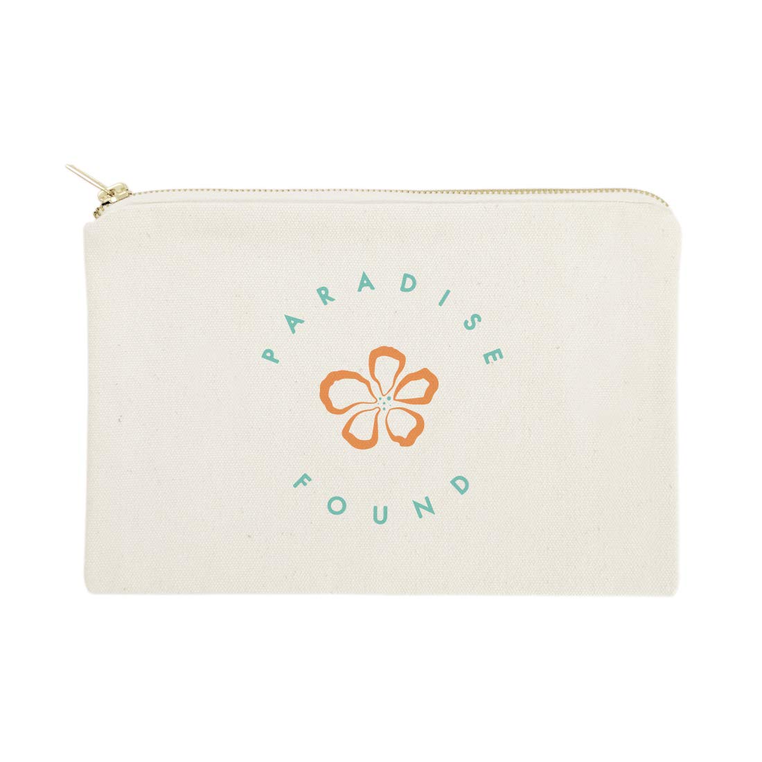 Cotton & Canvas Summer Beach Cosmetic Bag - Waterproof Travel Makeup Pouch for Women | Perfect for Vacation, Poolside, Gym & Weekend Getaways
