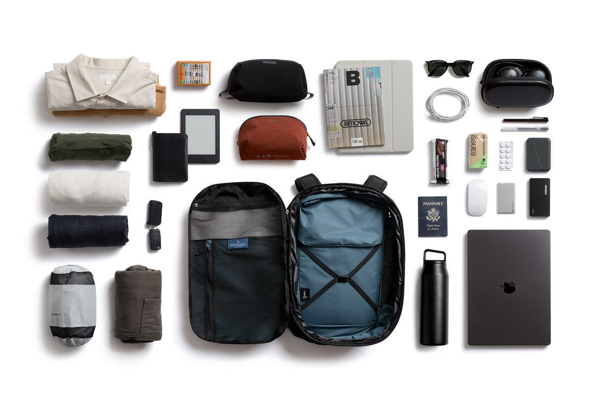 Bellroy Transit Travel Pack Pro - Premium Waterproof Backpack for Travel & Commuting | Durable & Stylish Carry-On Backpack for Men & Women | Perfect for Business Trips, Hiking & Daily Use