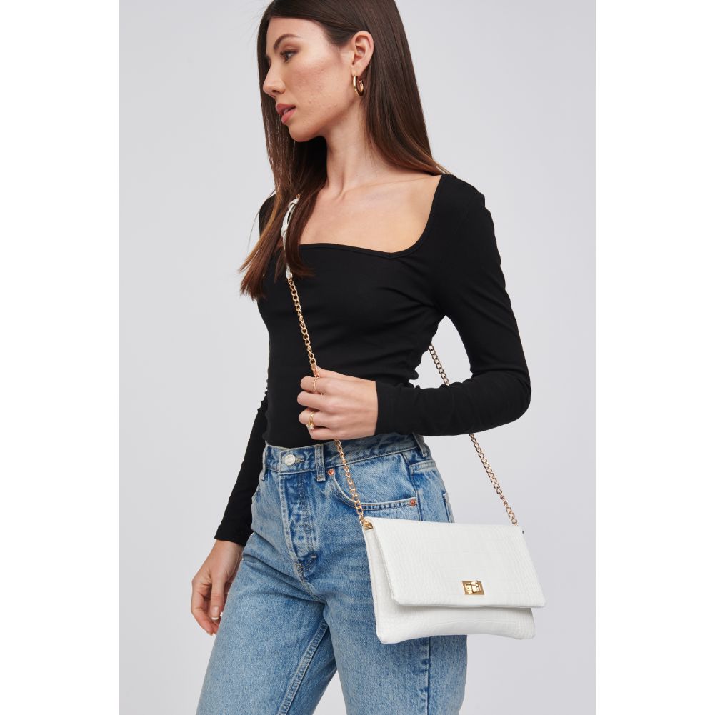 Rykard Crocodile Leather Clutch Purse for Women - Stylish & Elegant Handbag for Evening Parties, Weddings, and Special Occasions