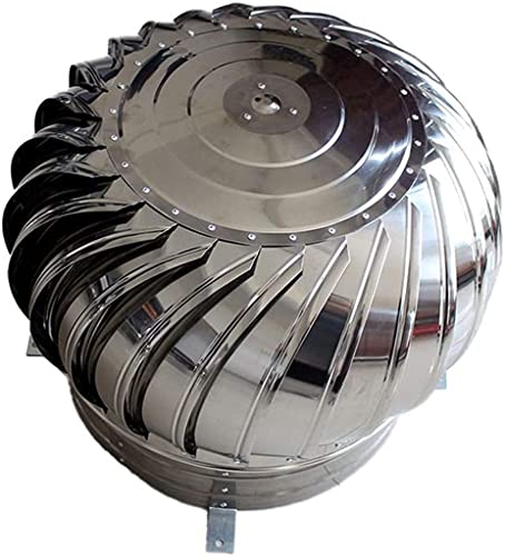 Stainless Steel Rotating Chimney Cowl Cap - 400mm Anti-Downdraught Spinner Fits Most Standard Chimney Pots | Durable Weatherproof Roof Ventilation for Homes & Outdoor Fireplaces
