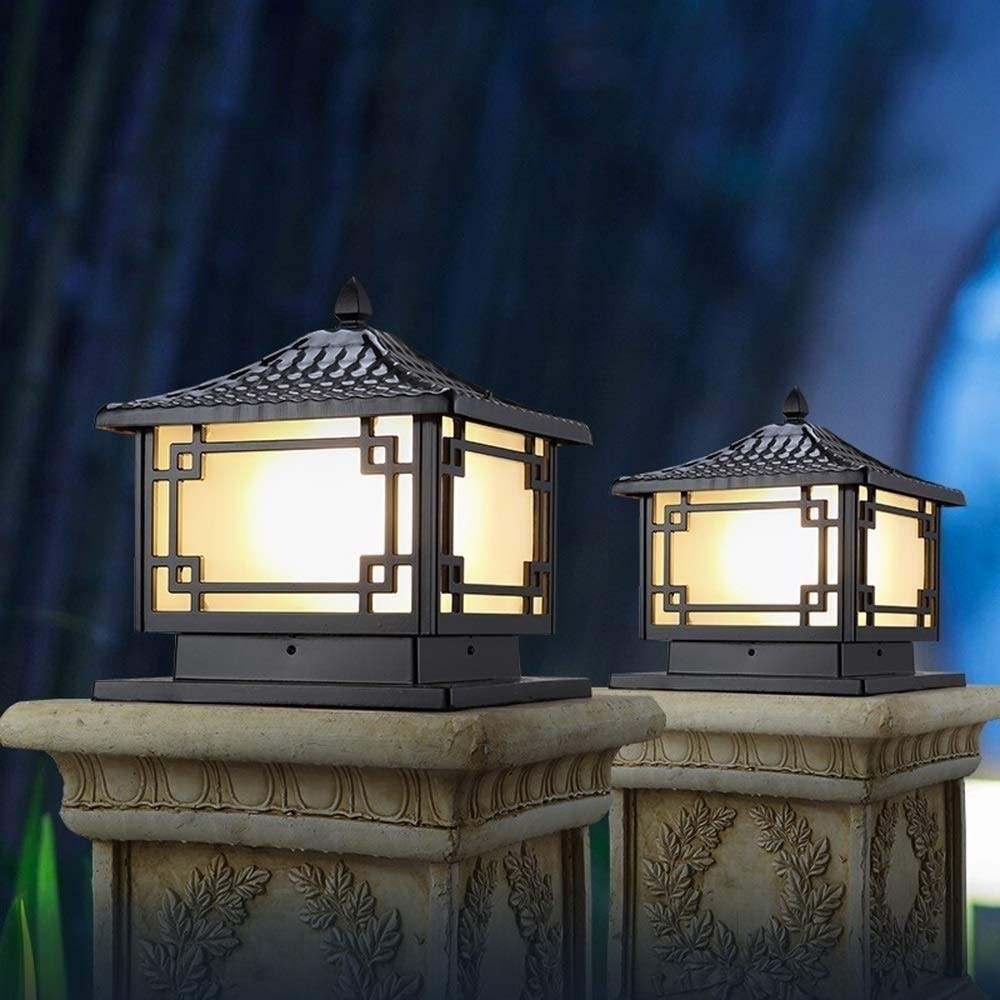 GUOCC European Style Garden Balcony Lawn Street Light - Luxury Outdoor Landscape Lighting with E27 Socket, Aluminum & Glass, IP55 Waterproof - Perfect for Villa Entrances, Parks, and Square Decorations