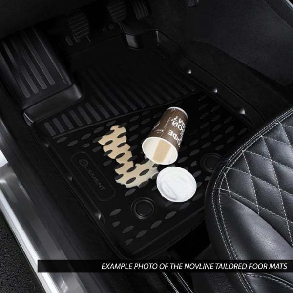 Premium 3D Rubber Floor Mats for Audi A4 2016 & Newer Models - Front & Rear Set of 4 - EXP.ELEMENT3D02022210k - All-Weather Protection & Easy Cleaning for Cars, SUVs, and Daily Commuting