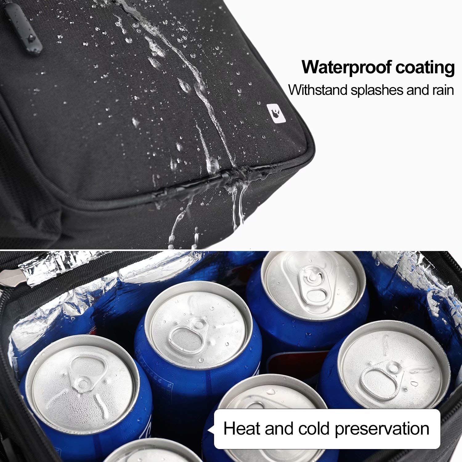 Rhinowalk Waterproof Bike Handlebar Bag - Front Bicycle Pack with Touch Screen Shoulder Strap for Phone, Camera & Essentials | Perfect for Cycling, Commuting & Outdoor Adventures