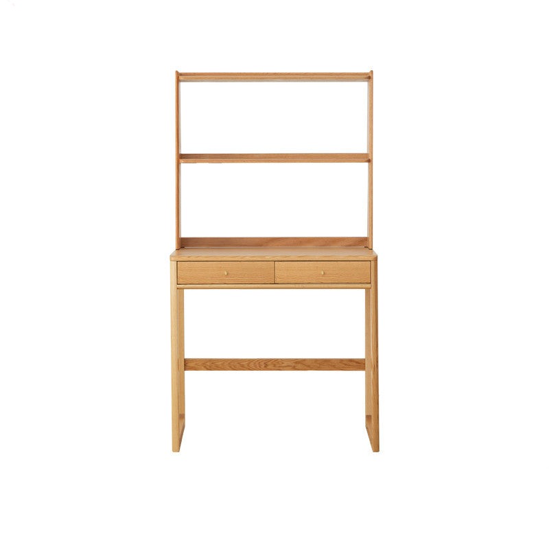 Solid Oak Wood Small Office Desk - Compact & Durable Home Office Furniture for Writing, Studying & Remote Work