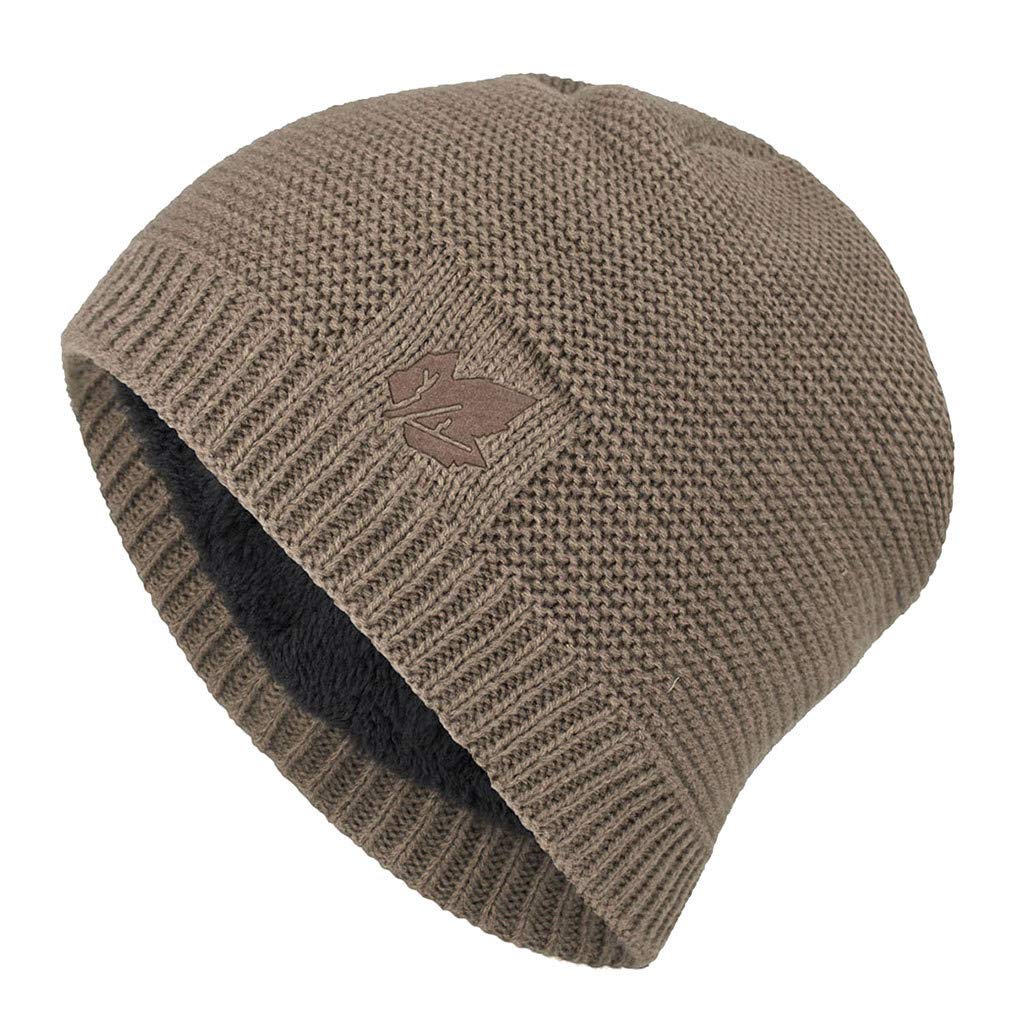 WUTYU Winter Beanie Hat with Ear Flaps - Warm Fleece Lined Baseball Cap for Men & Women - Soft Solid Color Cuffed Knit Hat for Outdoor Sports, Skiing, Hiking, and Cold Weather Activities