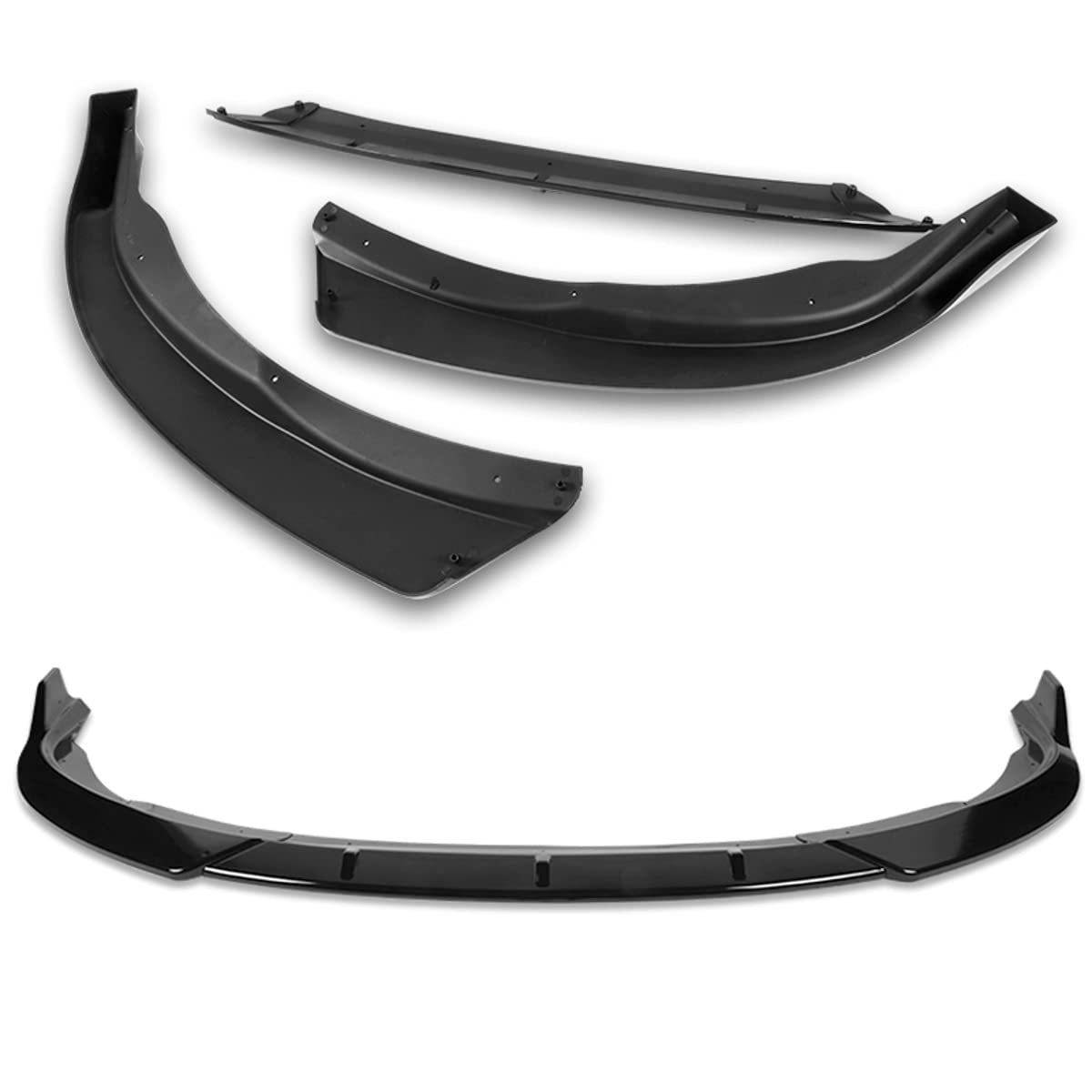Q1-TECH 9-Piece Front Bumper Lip & Side Skirt Extensions Diffuser Kit for 2015-2017 Toyota Camry - ABS Black Body Splitter & Spoiler - Enhances Aerodynamics & Sporty Style for Street Racing & Car Shows