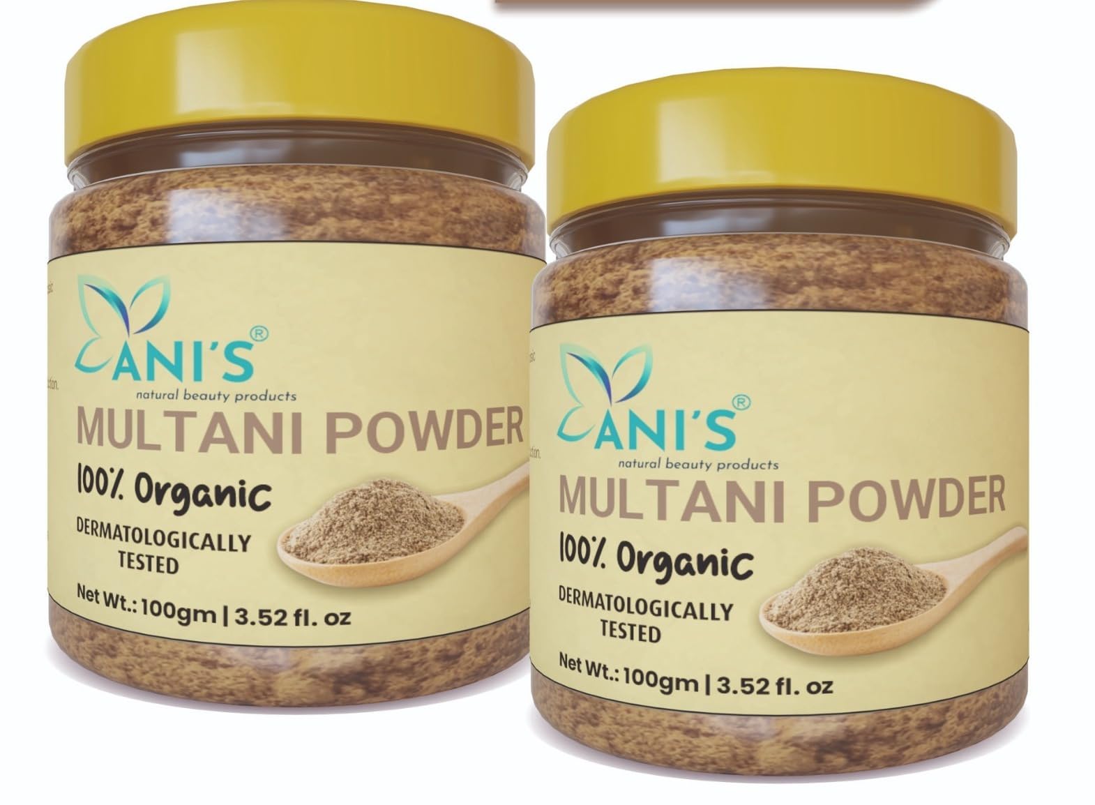 ANI'S Pure Natural & Organic Multani Mitti Clay Powder - 200g | Best for Skin Brightening, Acne Treatment & Hair Growth | Perfect for DIY Face Masks, Hair Packs & Spa Treatments