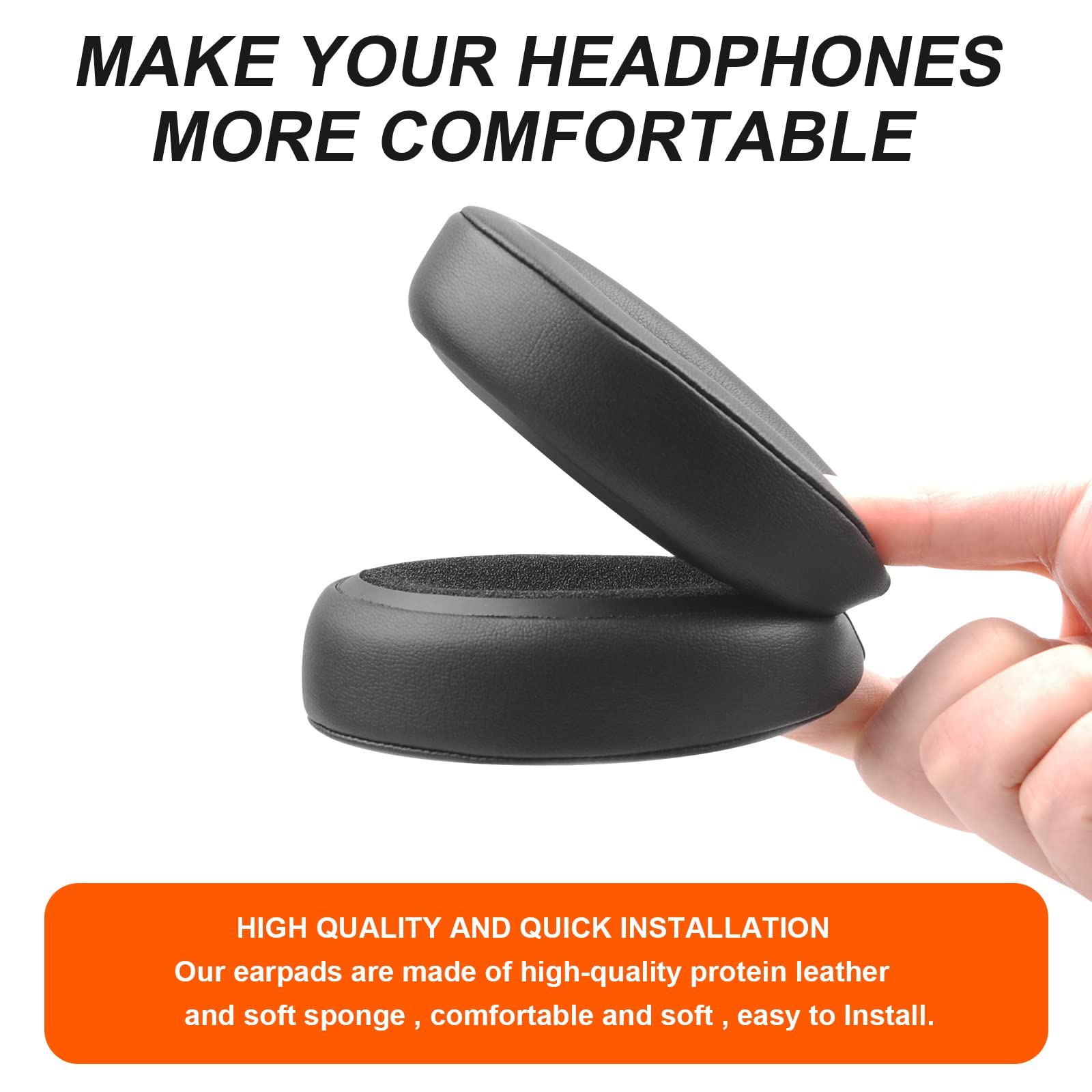 Premium Replacement Ear Pads for Skullcandy Crusher Wireless, ANC/EVO, Hesh ANC/EVO & Hesh 3 Wireless Headphones - Also Compatible with Venue Wireless ANC - Soft Leather Fabric Cushions for Comfort & Durability - Perfect for Gaming, Music & Travel
