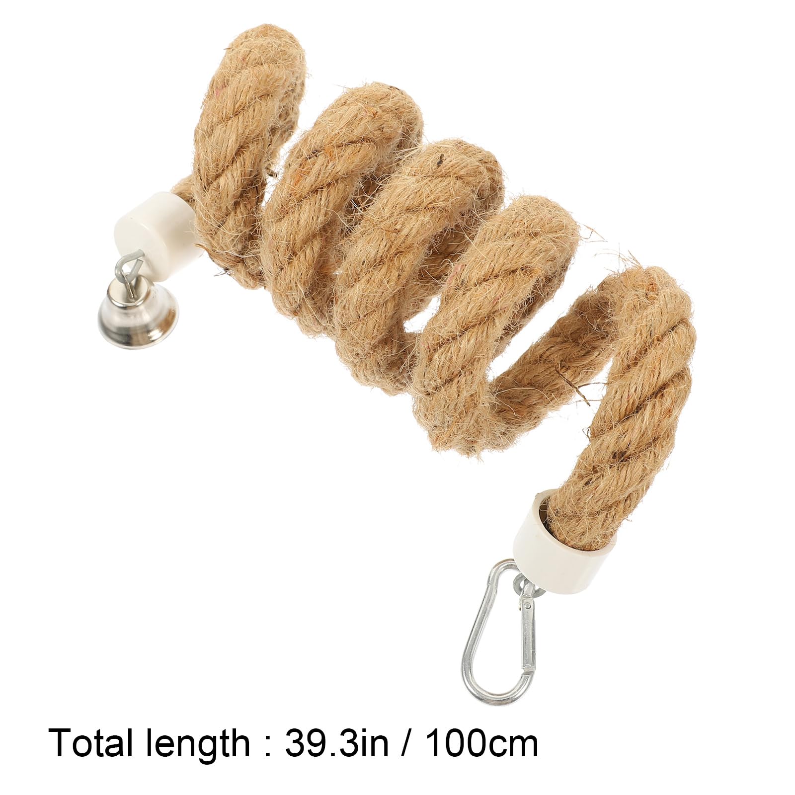 Parrot Swing & Chew Toys - 1m Jute Rope Perch for Parakeets - Climbing & Play