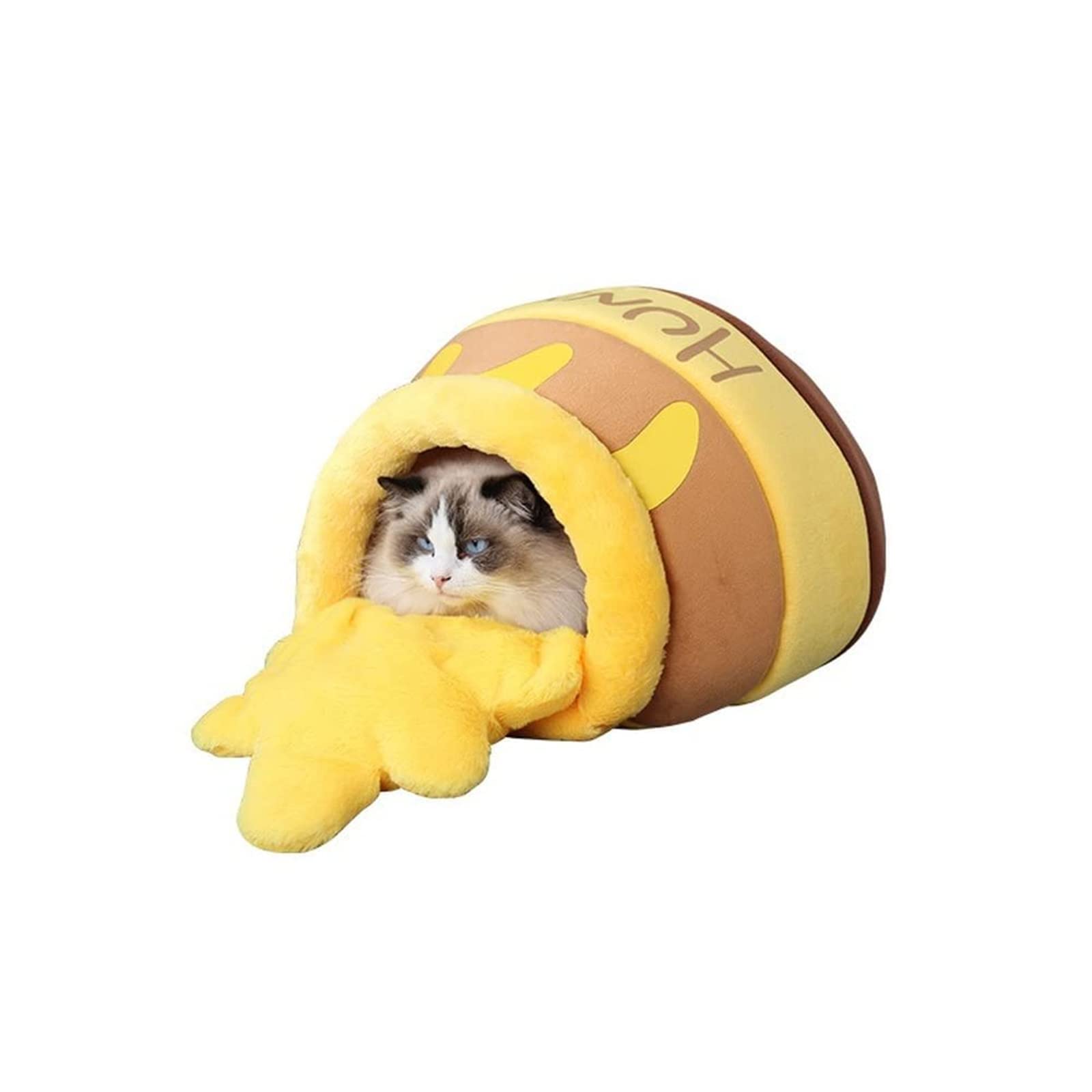 Honey Pot Shaped Cat Bed - Soft & Comfortable Pet Sofa for Small Cats - Cozy Cat House with Multifunctional Design - Perfect for Napping, Lounging & Playtime