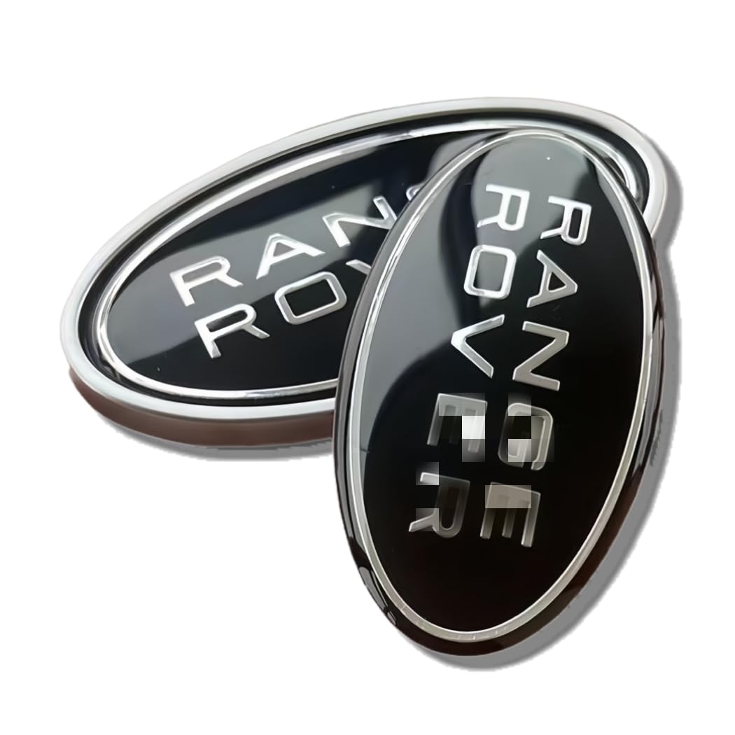2Pcs Front Grille & Tailgate Emblem Badge Decals for Range Rover - High-Quality Replacement Car Accessories | Perfect for Customization & Vehicle Upgrades