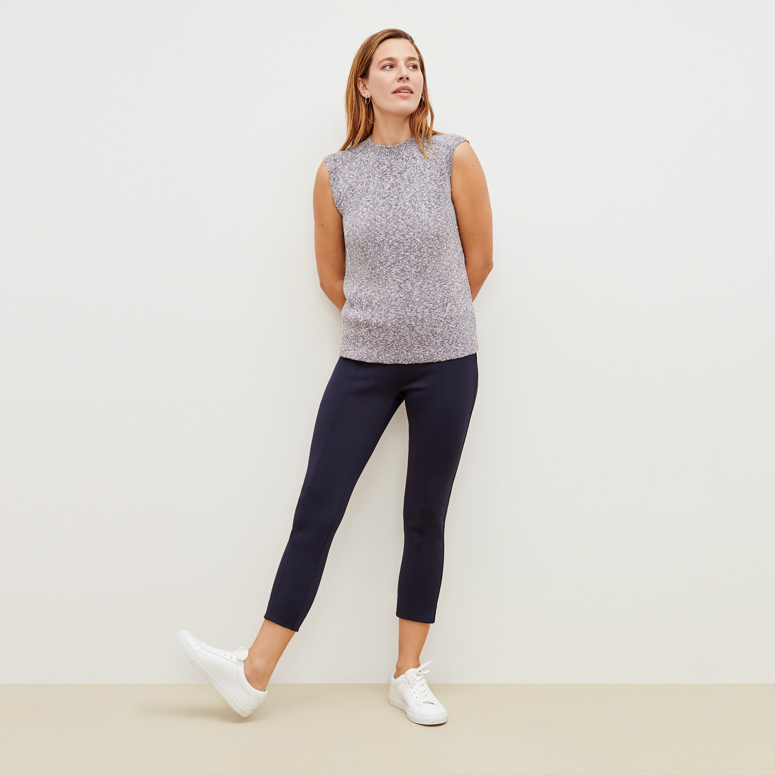 Shaw Pant Scuba Leggings - Galaxy Blue High Waist Yoga Pants for Women | Perfect for Workout, Lounge & Everyday Wear